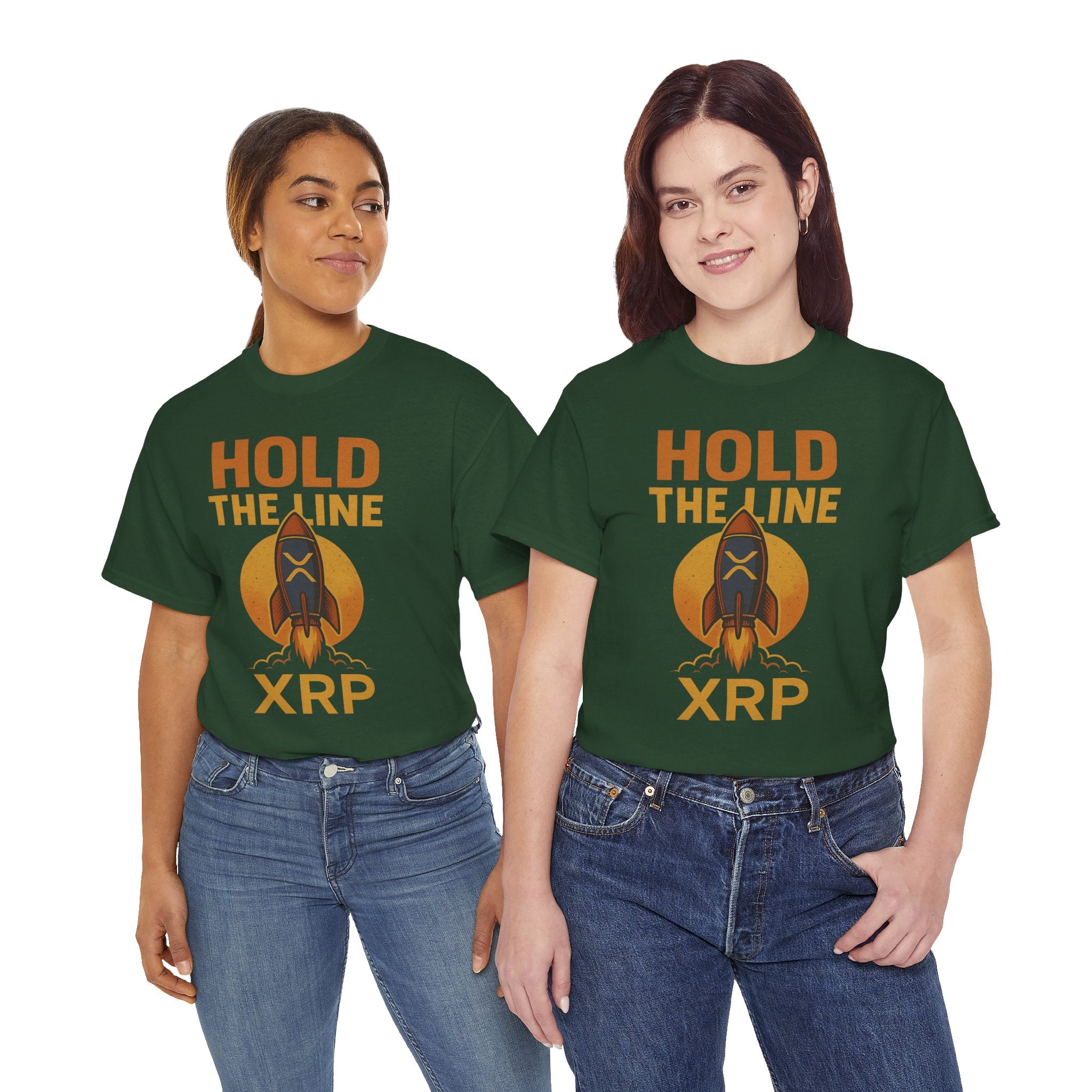 XRP Hold The Line Rocket Tee — Crypto Investor T‑Shirt