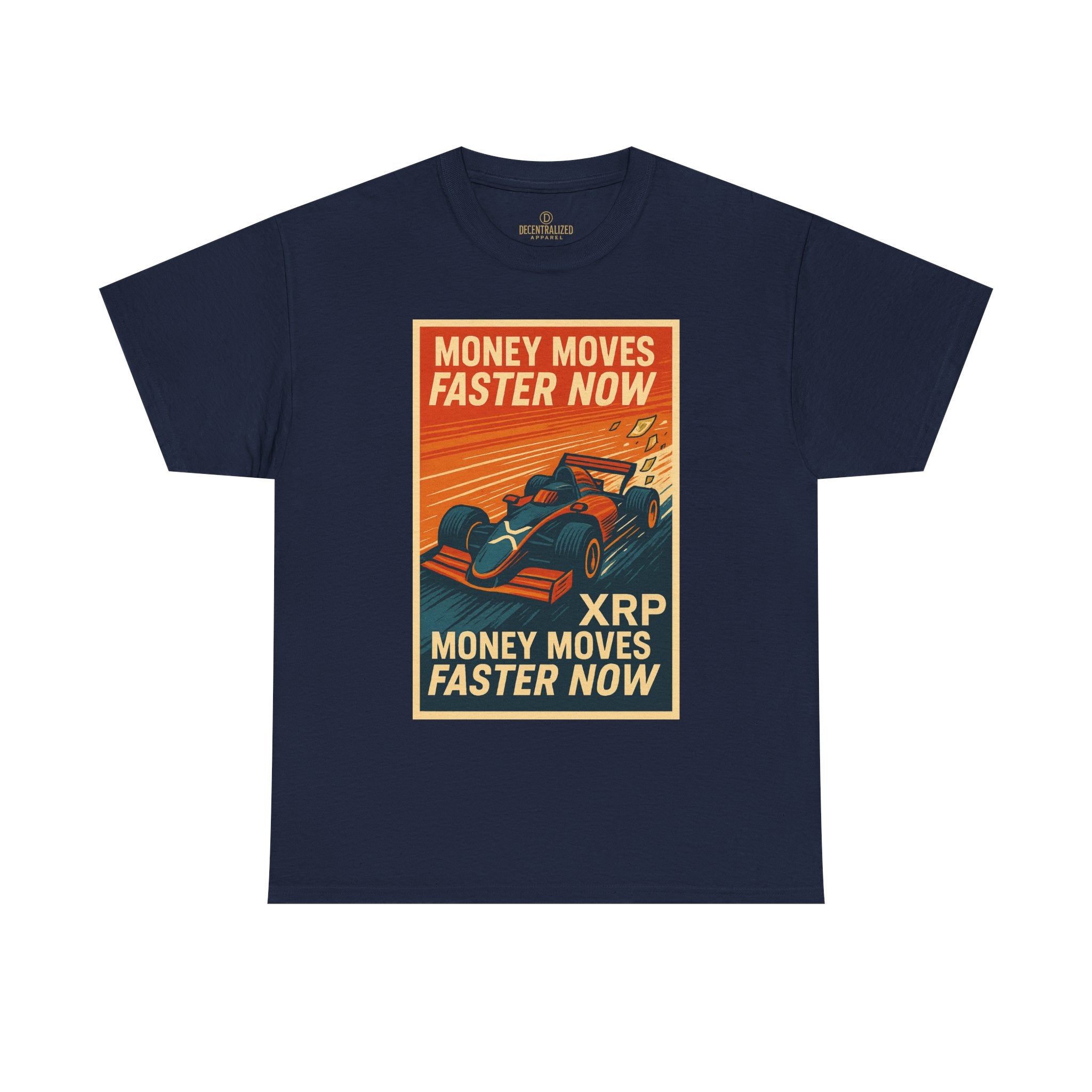 XRP 'Money Moves Faster Now' Racing Tee — Crypto Enthusiast T-Shirt