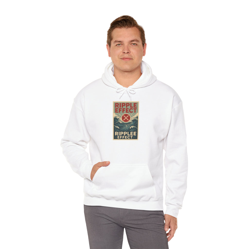 Ripple Effect Hoodie – Vintage Ocean Wave Graphic Hooded Sweatshirt