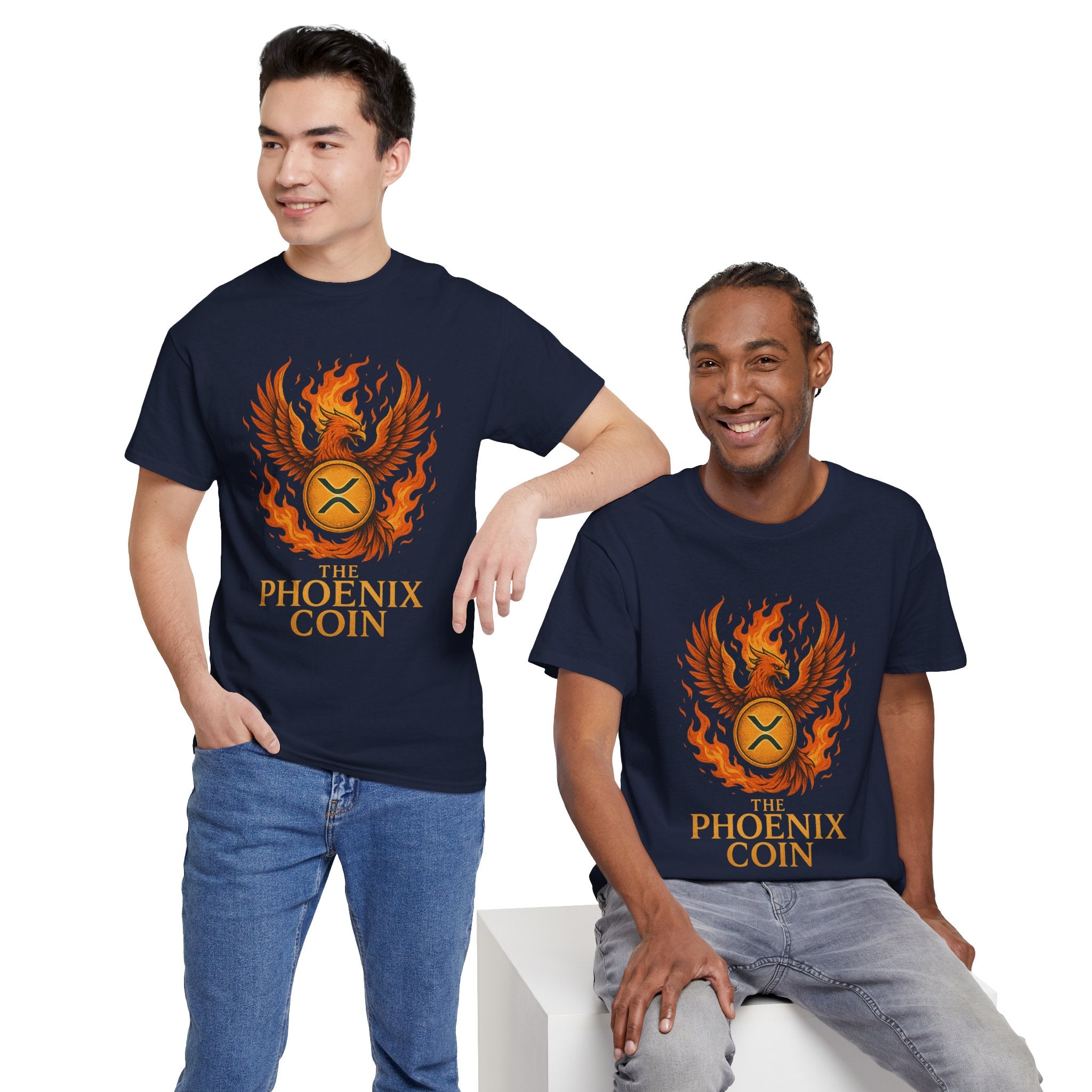 Phoenix Coin T‑Shirt — Fiery Phoenix Crypto Logo Tee