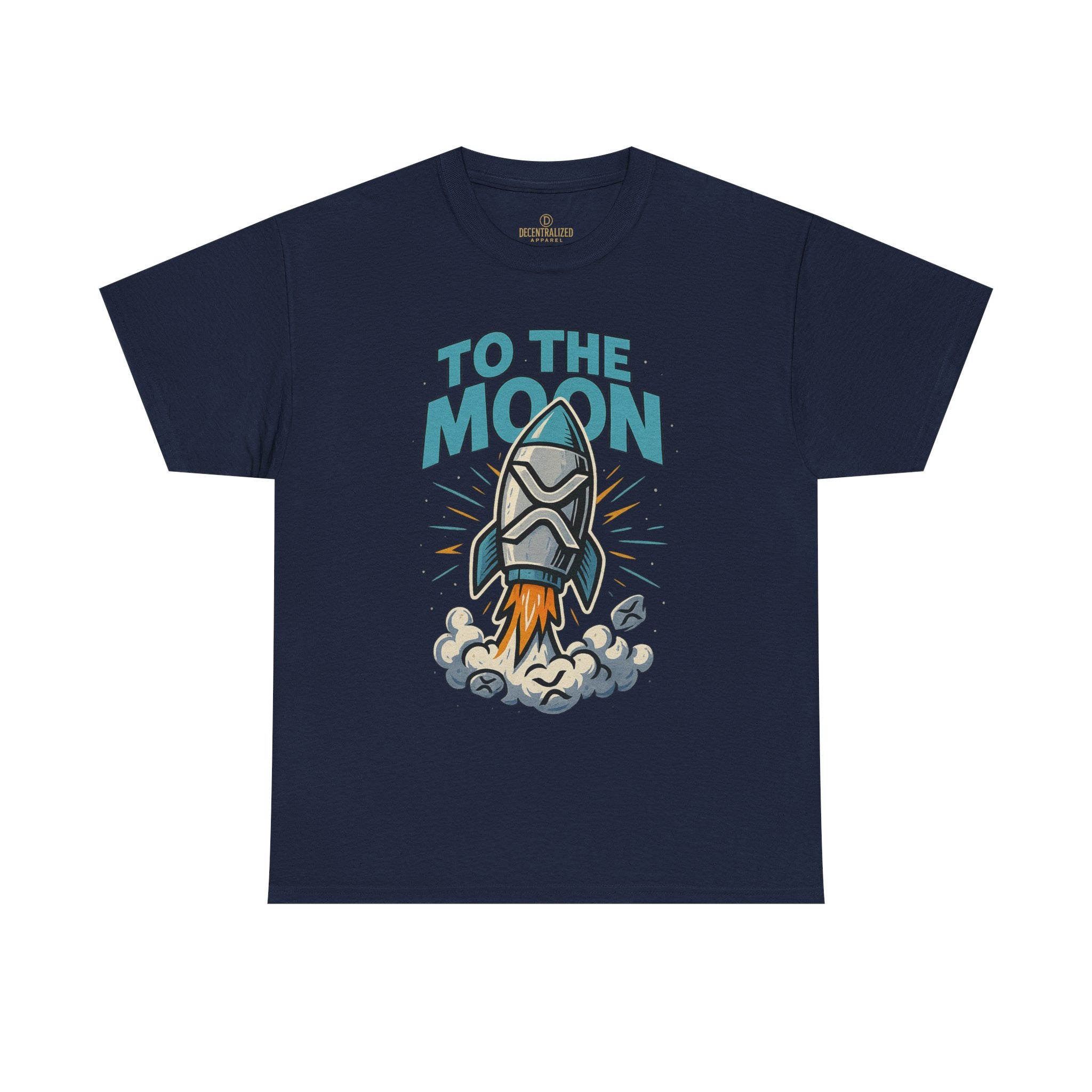 To The Moon Rocket T-Shirt — Space Graphic Tee for Crypto & Space Enthusiasts