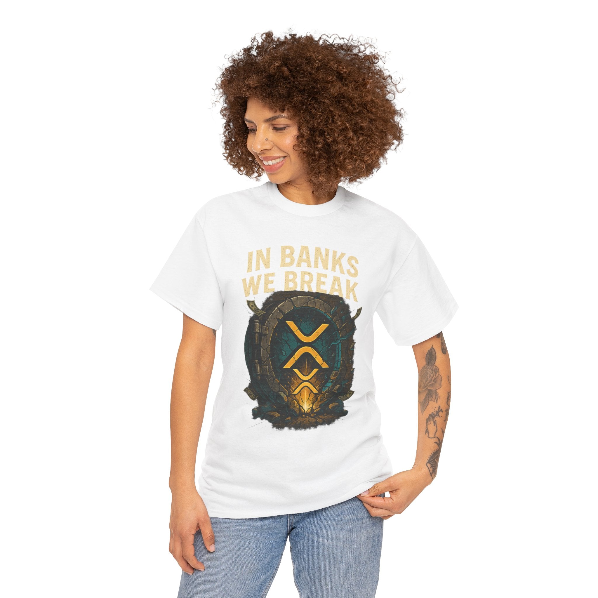 In Banks We Break XRP Crypto Graphic Tee