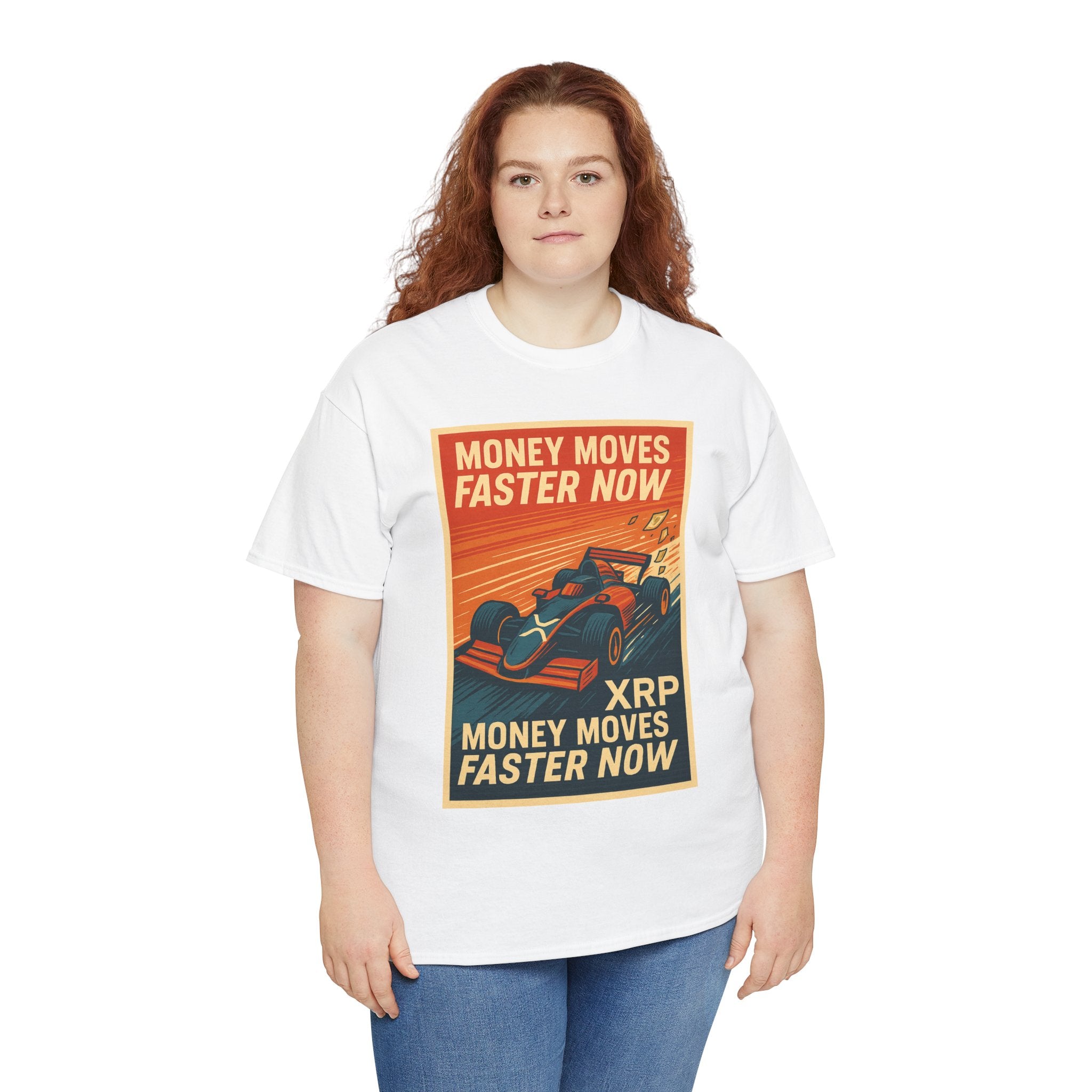 XRP 'Money Moves Faster Now' Racing Tee — Crypto Enthusiast T-Shirt