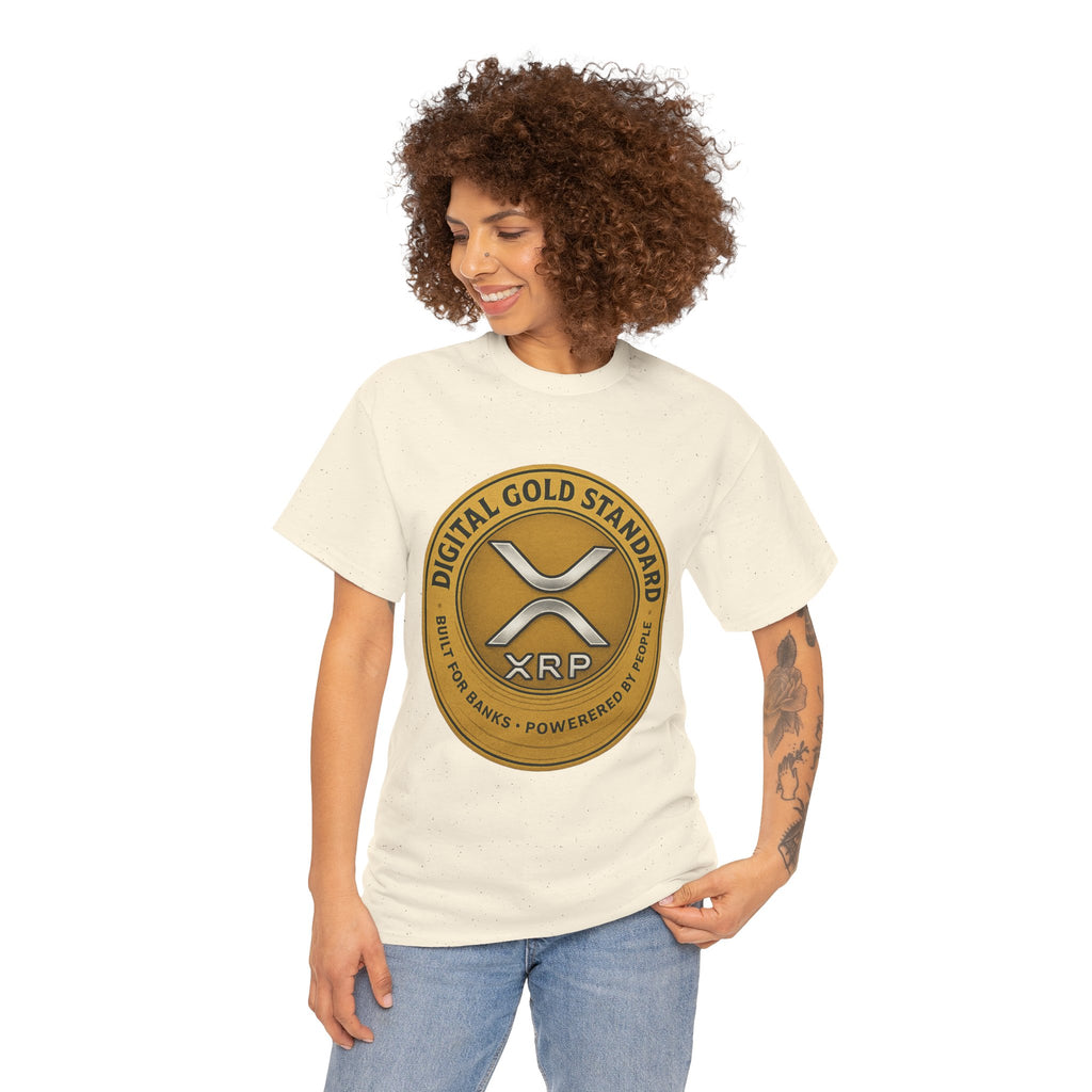 XRP Digital Gold Tee – Cryptocurrency Logo Shirt