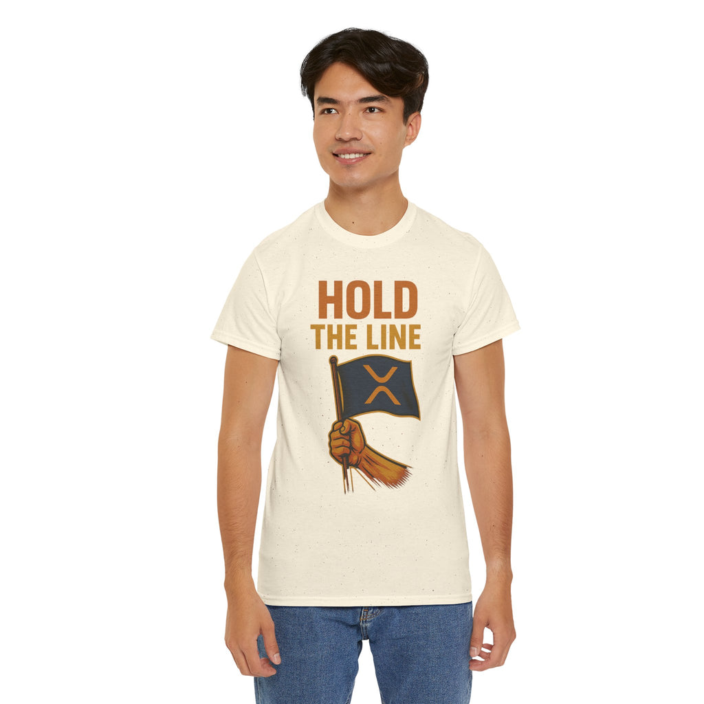 Hold The Line Tee — Bold Flag Graphic Cryptocurrency XRP Shirt