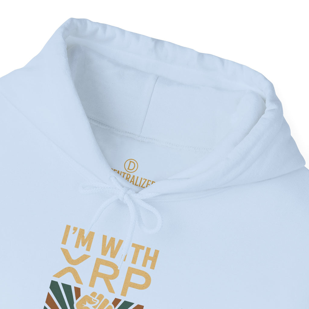 Hoodie — "I'm With XRP" Retro Crypto Graphic Hoodie