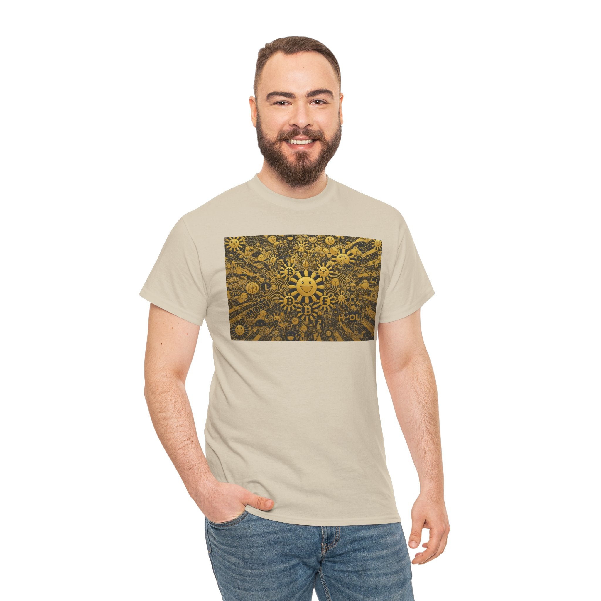 Sunflower Burst T‑Shirt — Golden Sunflower Pattern Tee