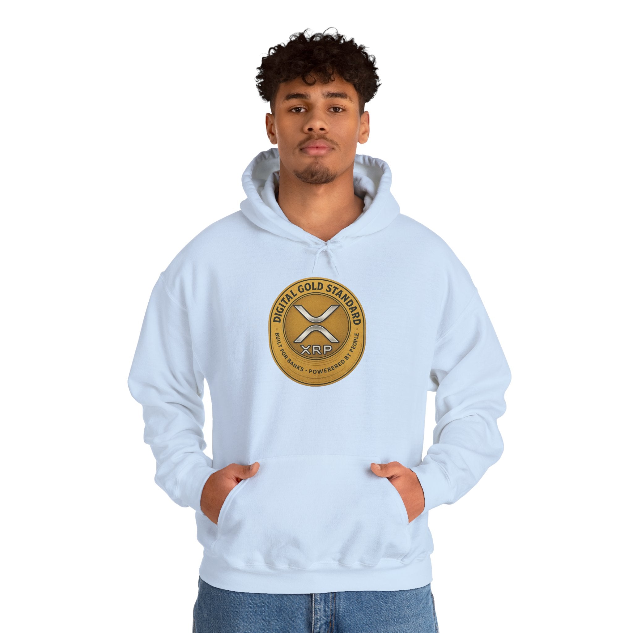 Crypto Coin Logo Hoodie — Digital Gold Standard XRP Emblem