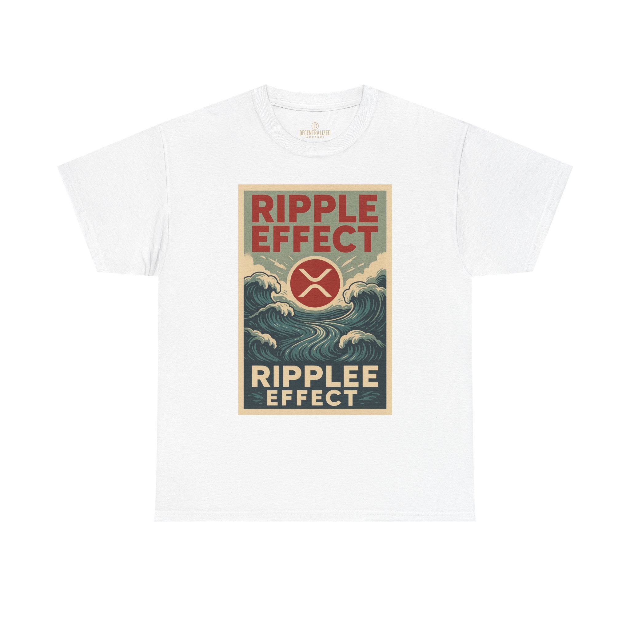 Ripple Effect Tee — Vintage Wave XRP Crypto Graphic T-Shirt
