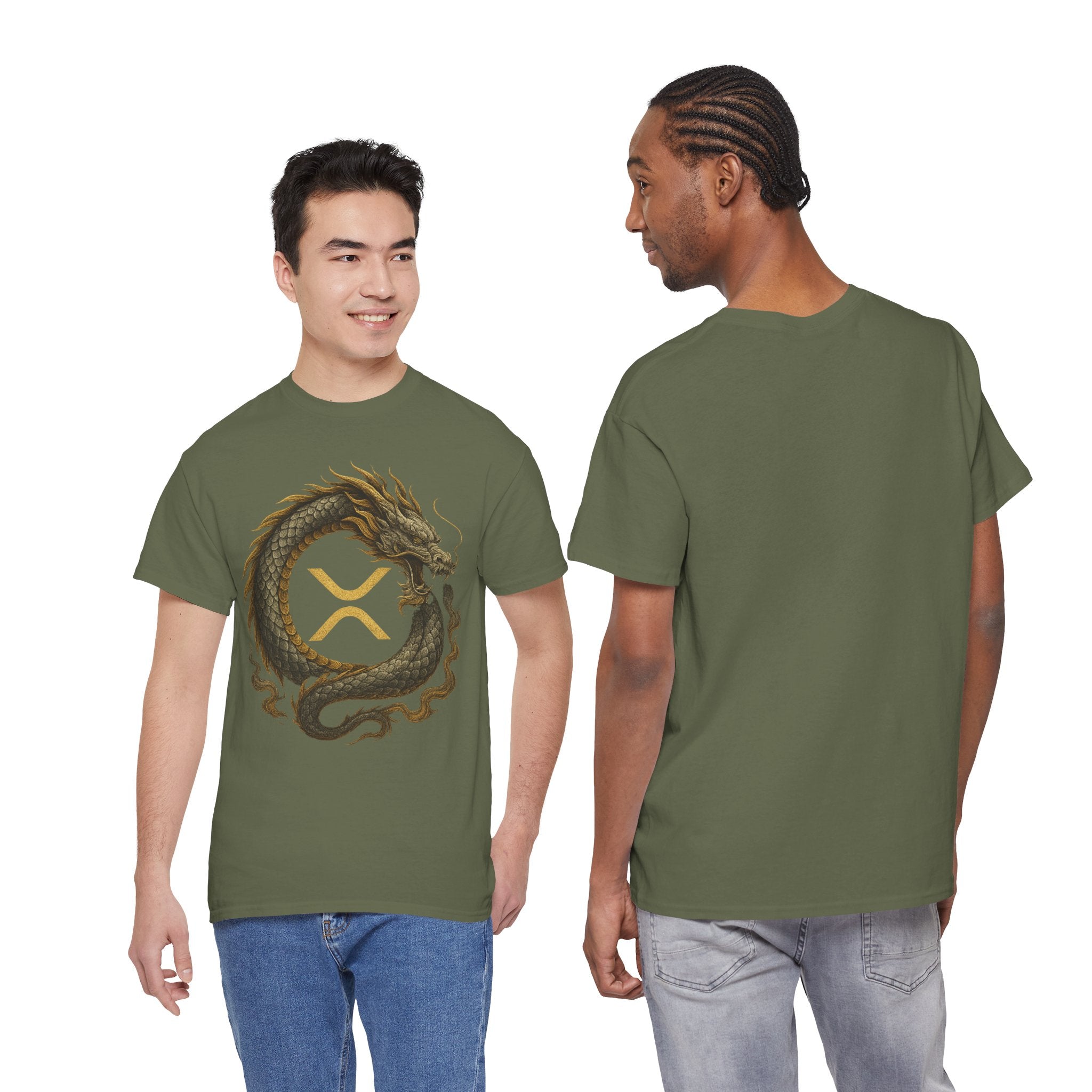 Dragon XRP Logo T-Shirt — Crypto XRP Circle Dragon Graphic Tee