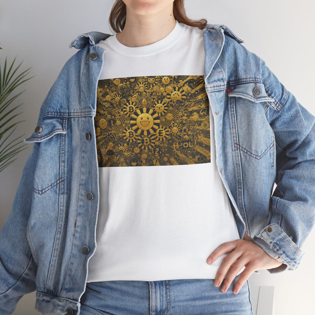 Sunflower Burst T‑Shirt — Golden Sunflower Pattern Tee