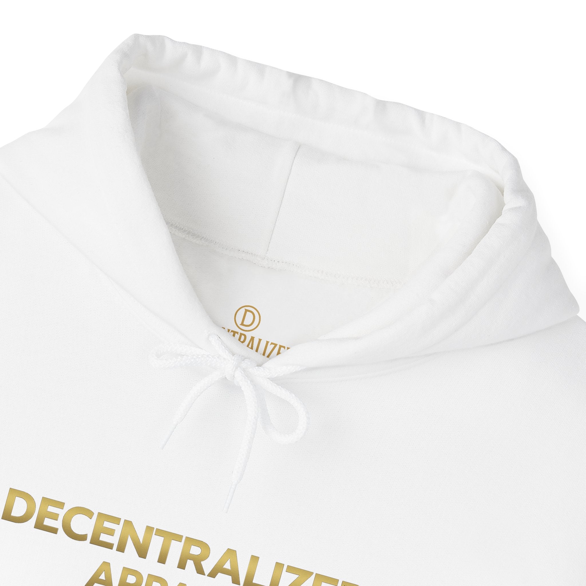 Decentralized Apparel Hoodie — Minimalist Crypto-Inspired White Pullover