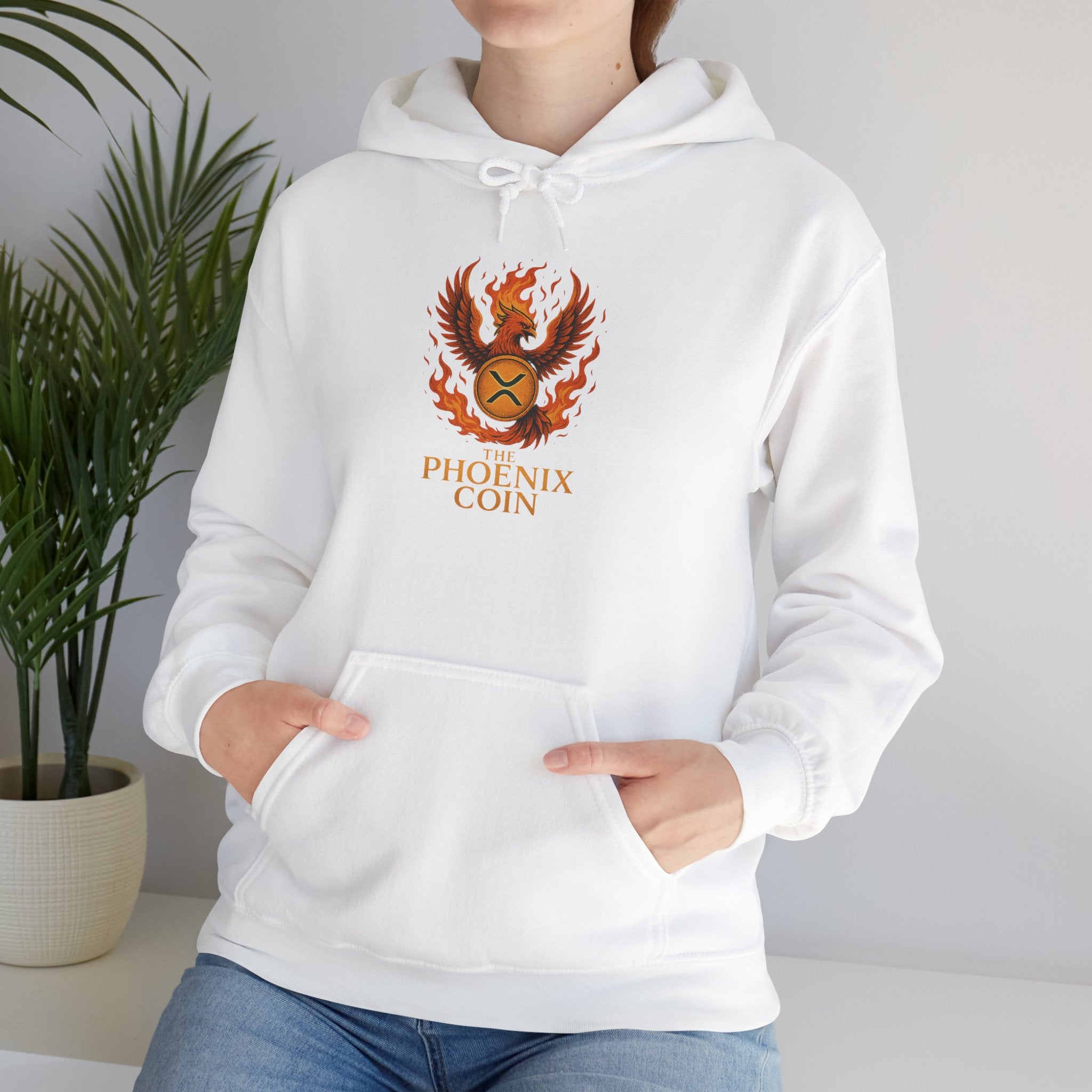 Phoenix Coin Hoodie — Fiery Phoenix Crest Sweatshirt