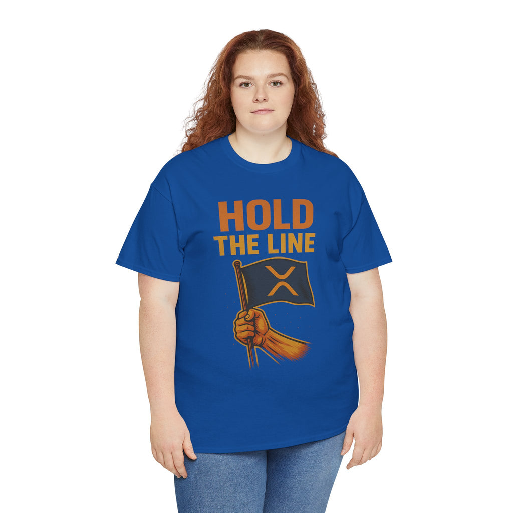 Hold The Line Tee — Bold Flag Graphic Cryptocurrency XRP Shirt