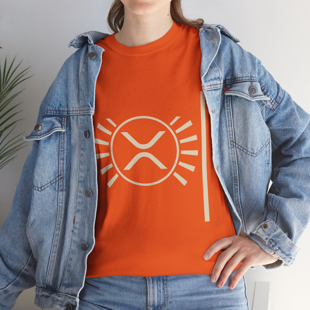 XRP Sun Logo T‑Shirt — Minimal Crypto Ripple Tee