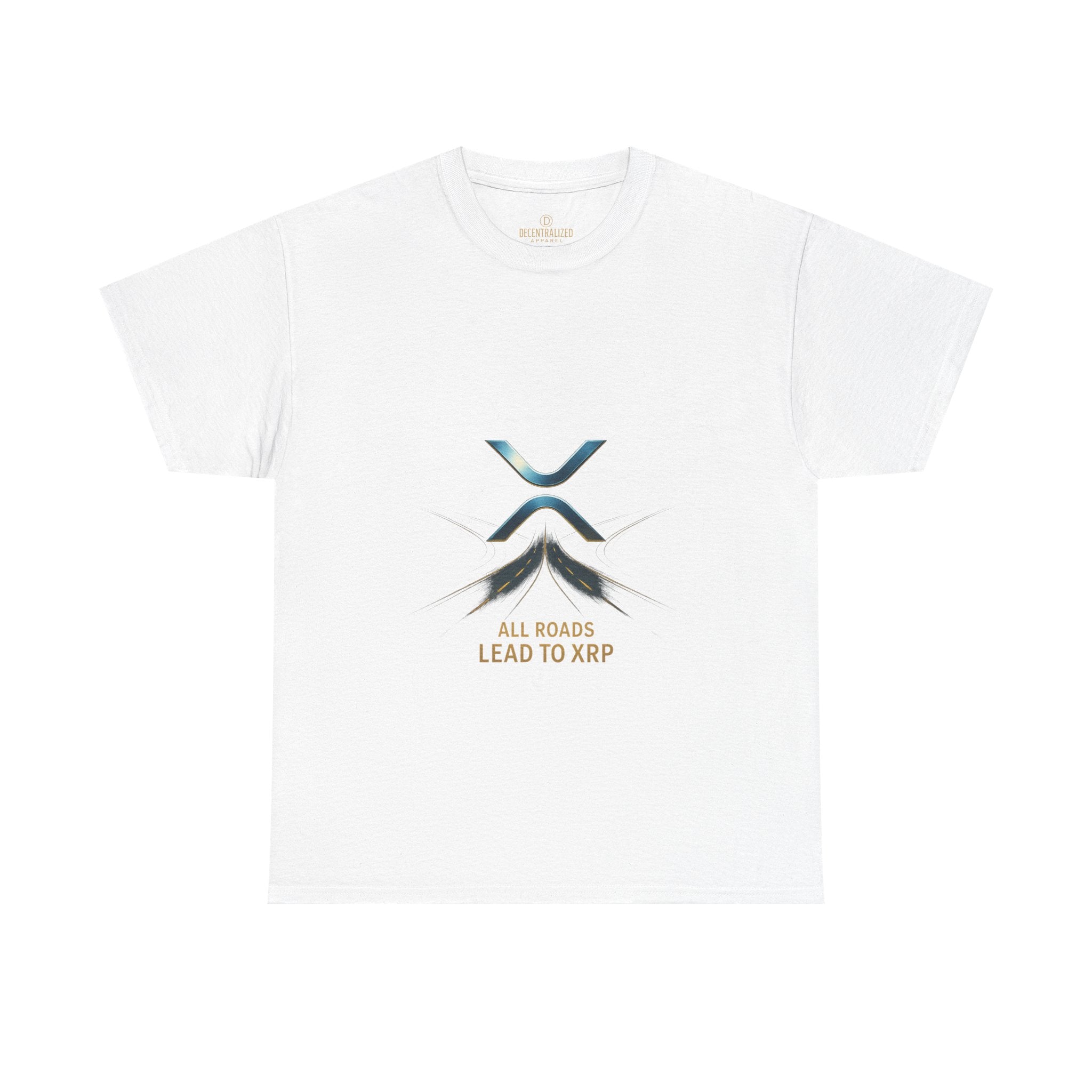 All Roads Lead to XRP T-Shirt — Crypto Ripple Logo Tee