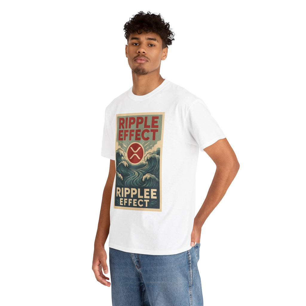 Ripple Effect Tee — Vintage Wave XRP Crypto Graphic T-Shirt