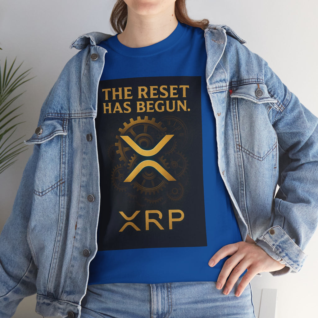 XRP Crypto Tee — "The Reset Has Begun" Bitcoin Alternative Shirt