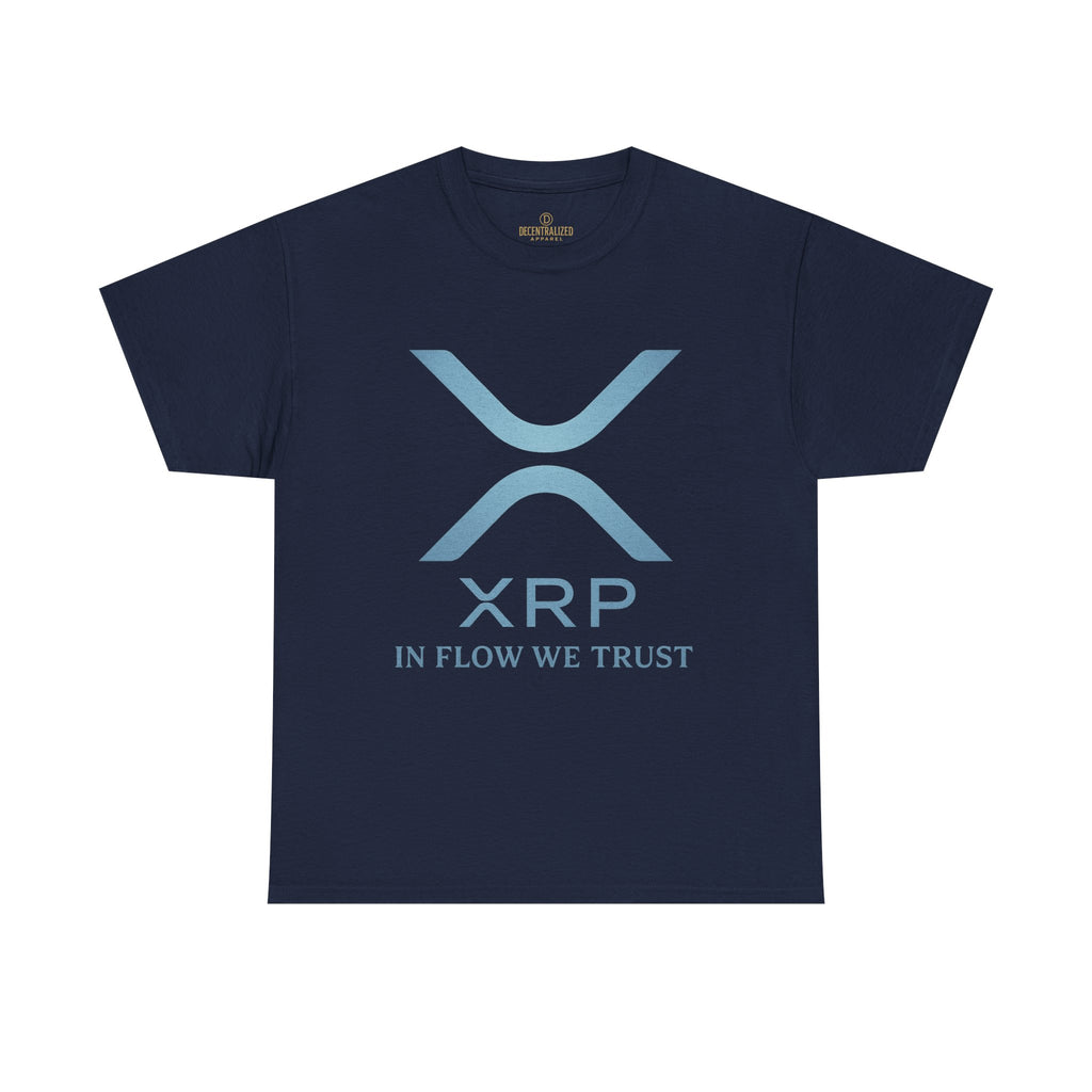 XRP Crypto Tee — "In Flow We Trust" Ripple Logo T-Shirt