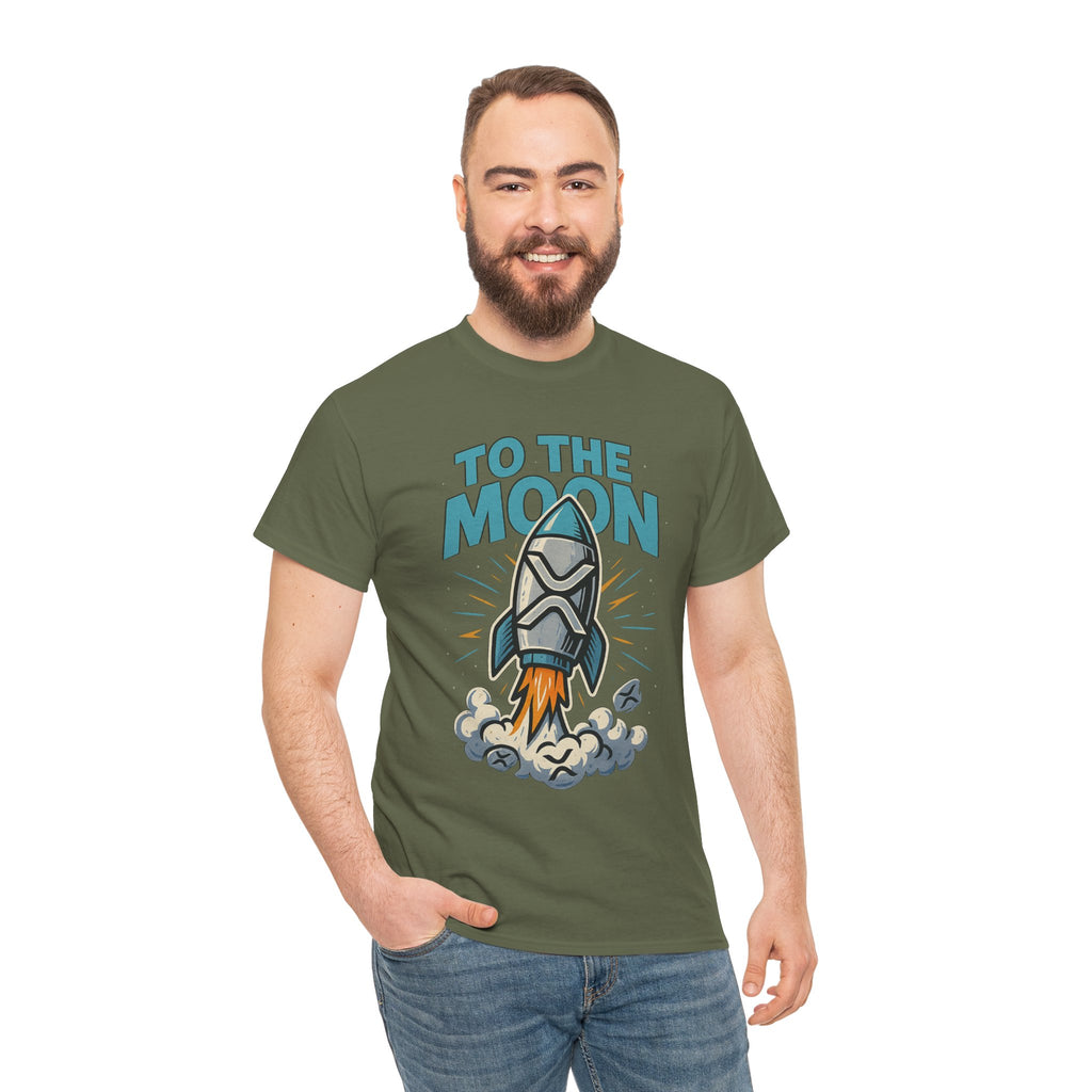 To The Moon Rocket T-Shirt — Space Graphic Tee for Crypto & Space Enthusiasts