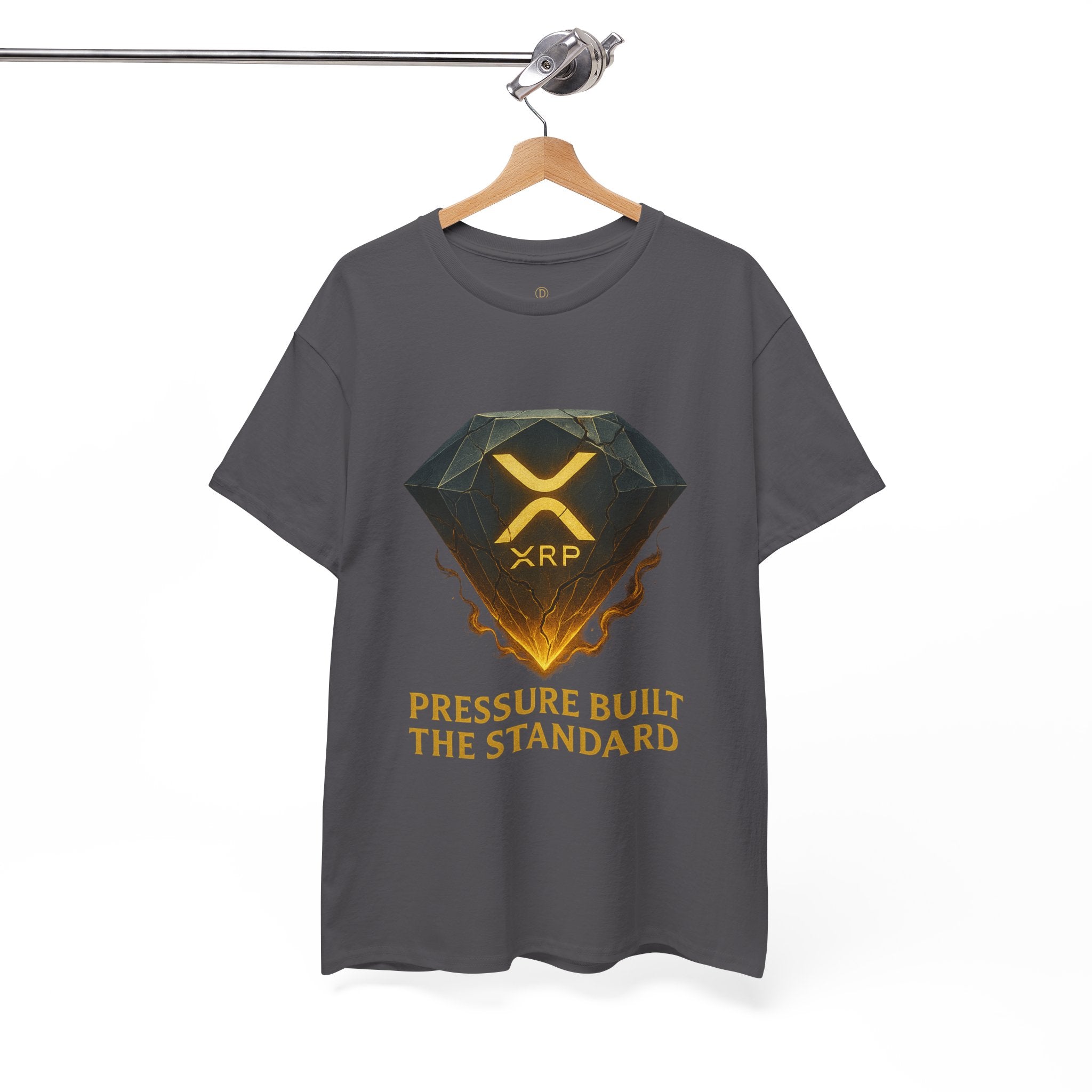 XRP Diamond Tee — "Pressure Built The Standard" Crypto Graphic T‑Shirt