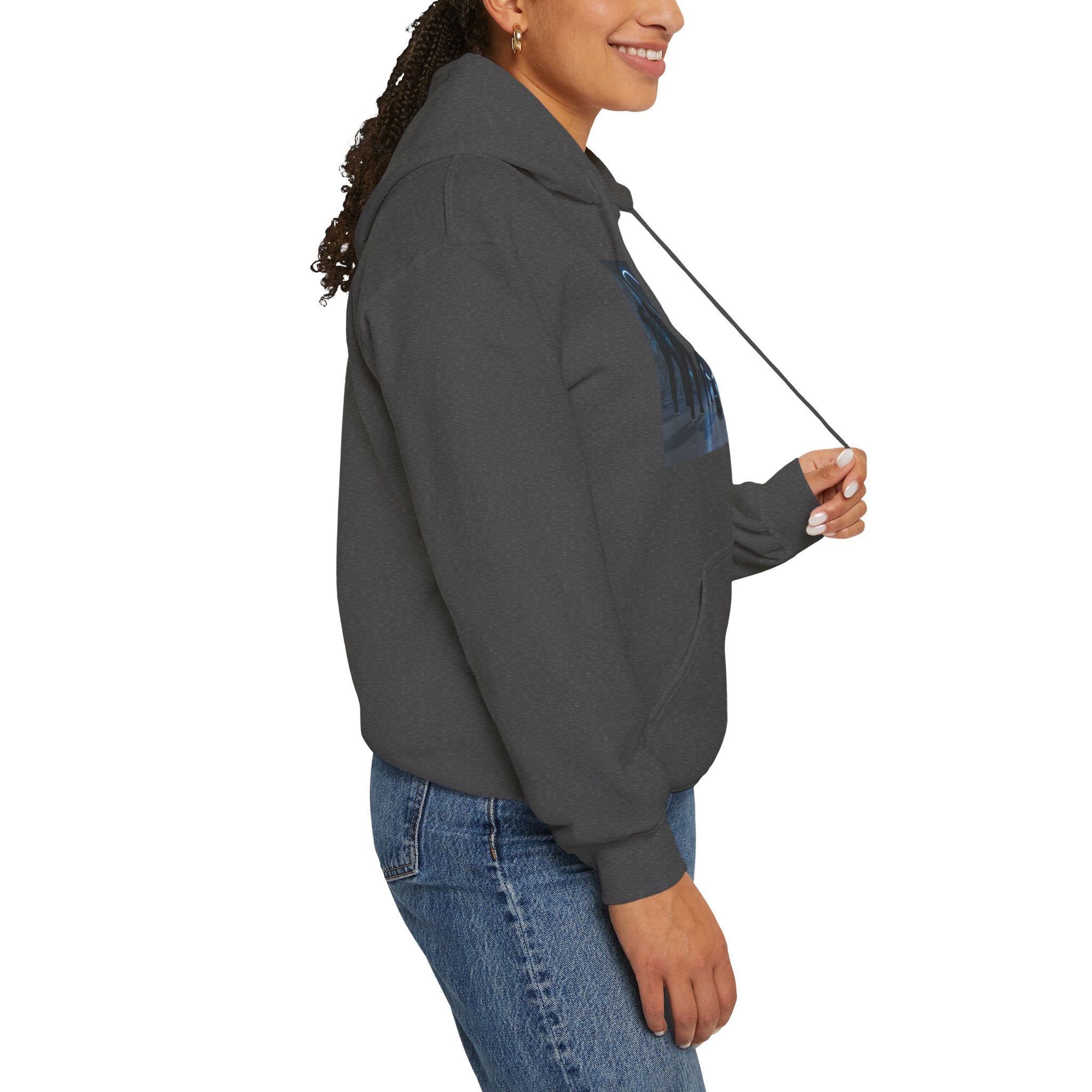 Futuristic Neon Portal Hoodie – Cyberpunk Sci‑Fi Crew Graphic Sweatshirt