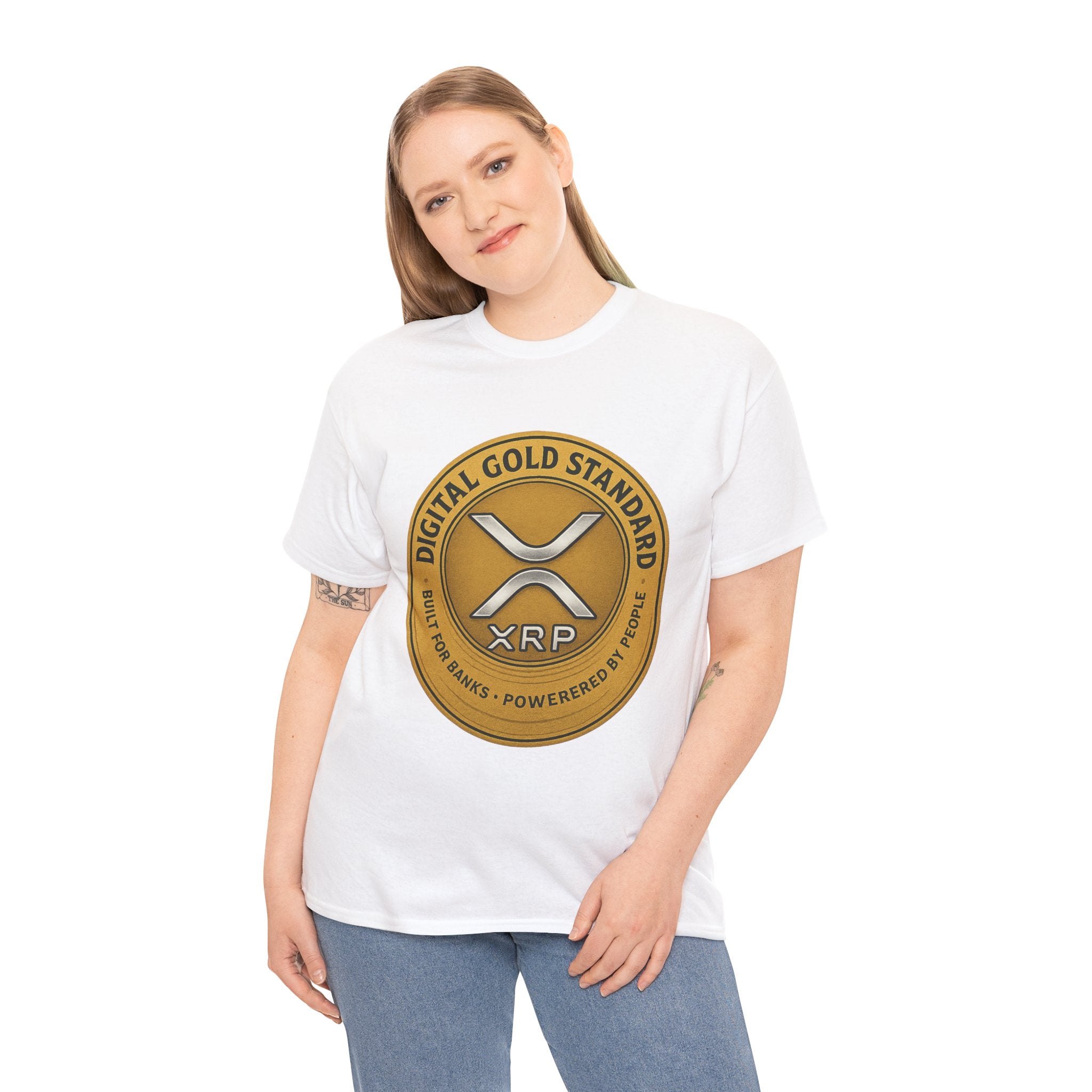 XRP Digital Gold Tee – Cryptocurrency Logo Shirt