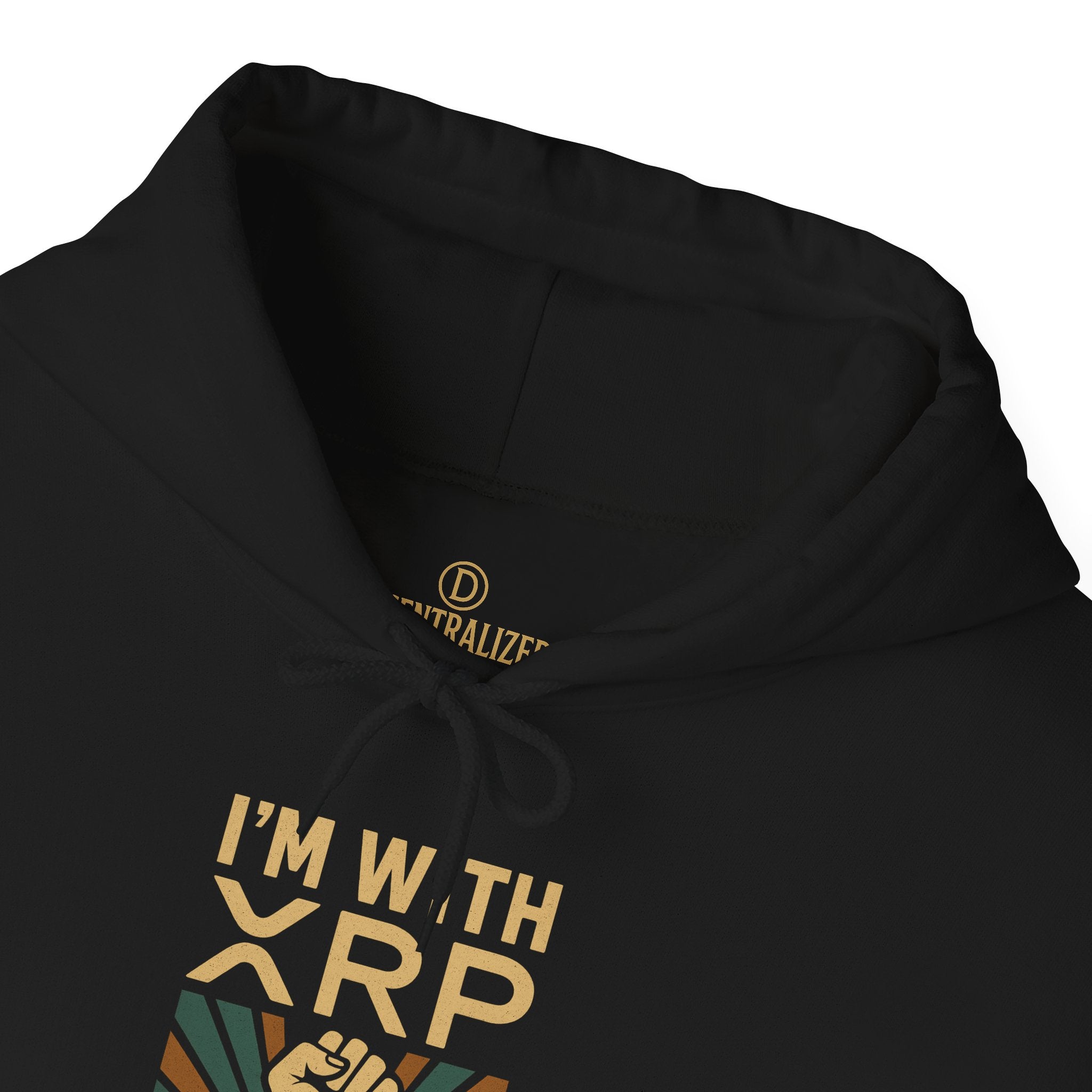 Hoodie — "I'm With XRP" Retro Crypto Graphic Hoodie
