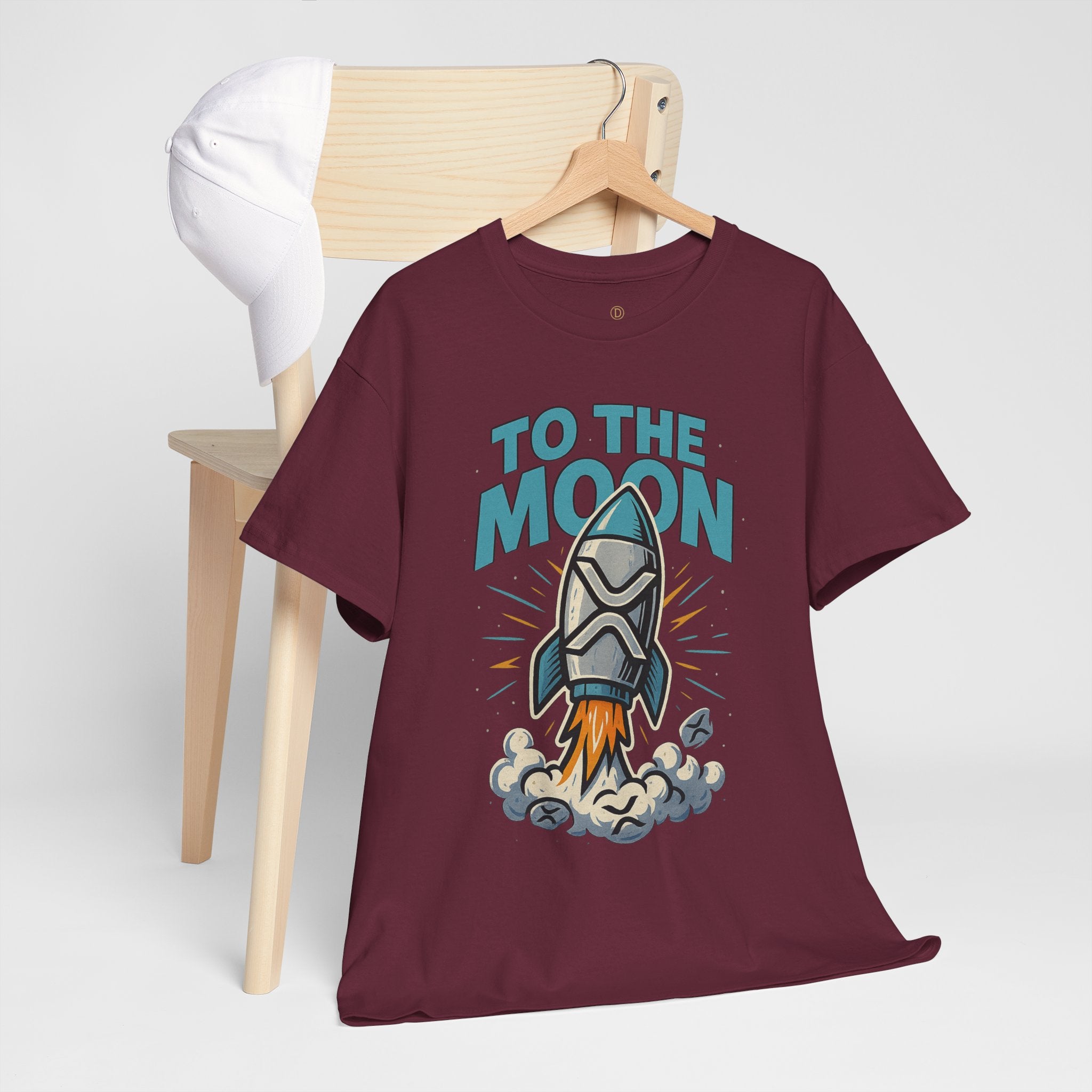 To The Moon Rocket T-Shirt — Space Graphic Tee for Crypto & Space Enthusiasts