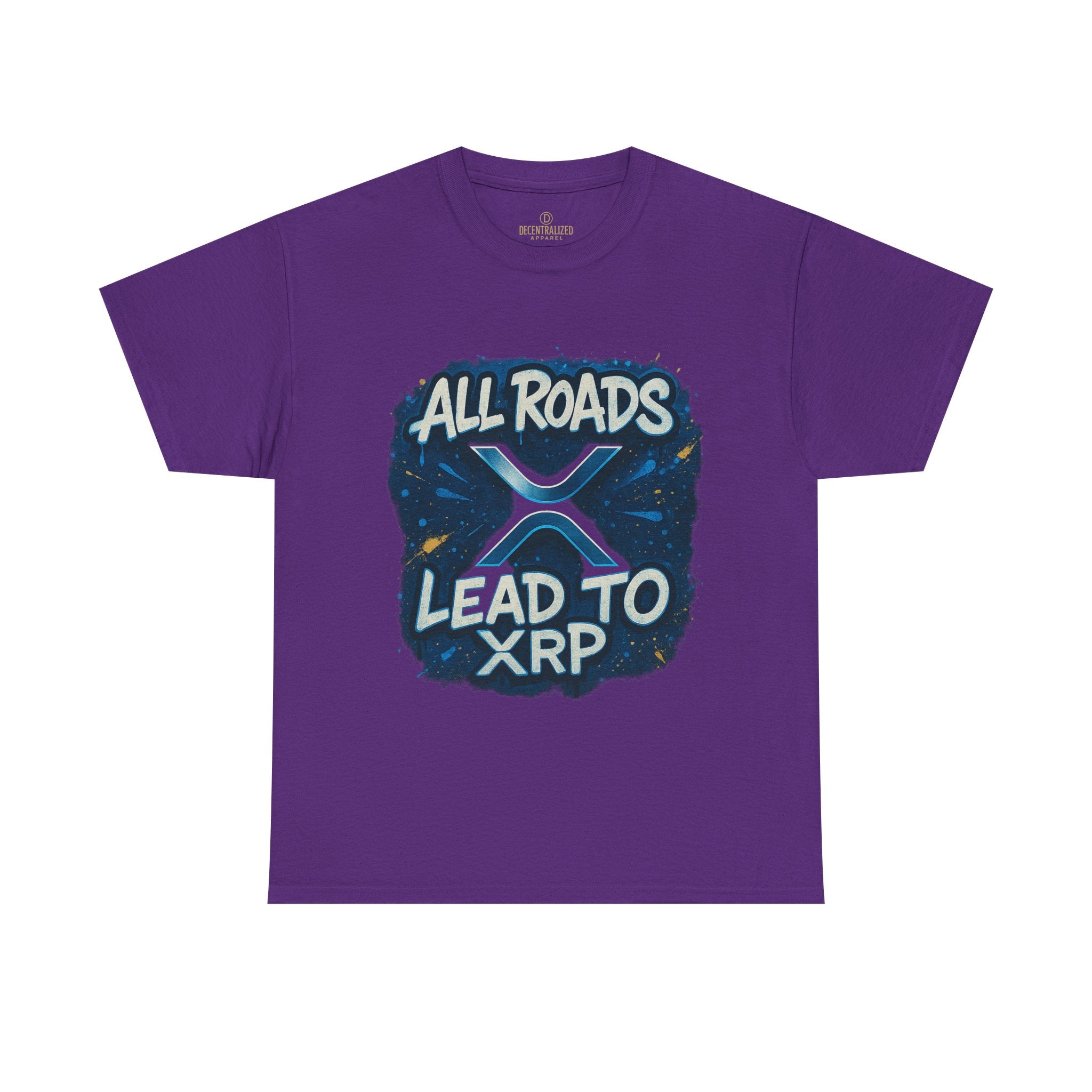 XRP Crypto T-Shirt — "All Roads Lead to XRP" Graphic Tee