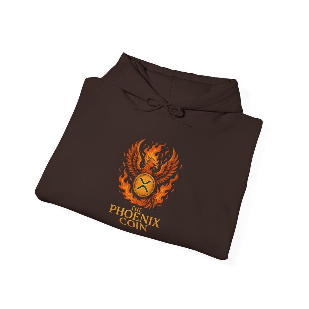 Phoenix Coin Hoodie — Fiery Phoenix Crest Sweatshirt