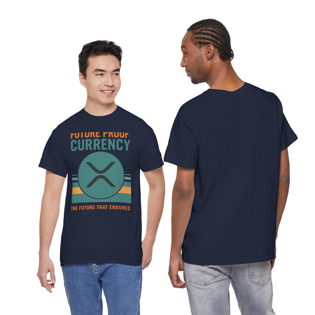 RIPPLE XRP 'Future Proof Currency' Graphic Tee — Crypto Retro Logo Shirt