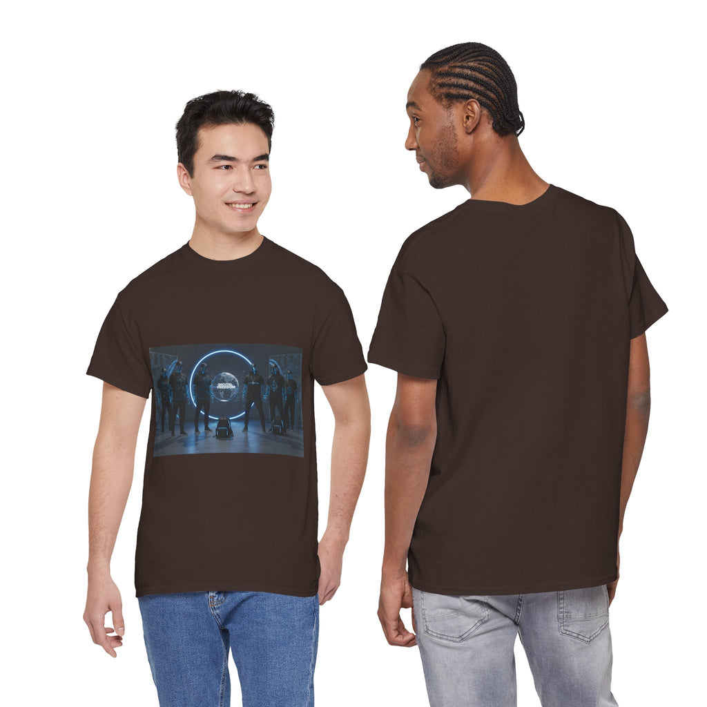 Sci‑Fi Portal Graphic Tee — Futuristic Neon Crew T-Shirt
