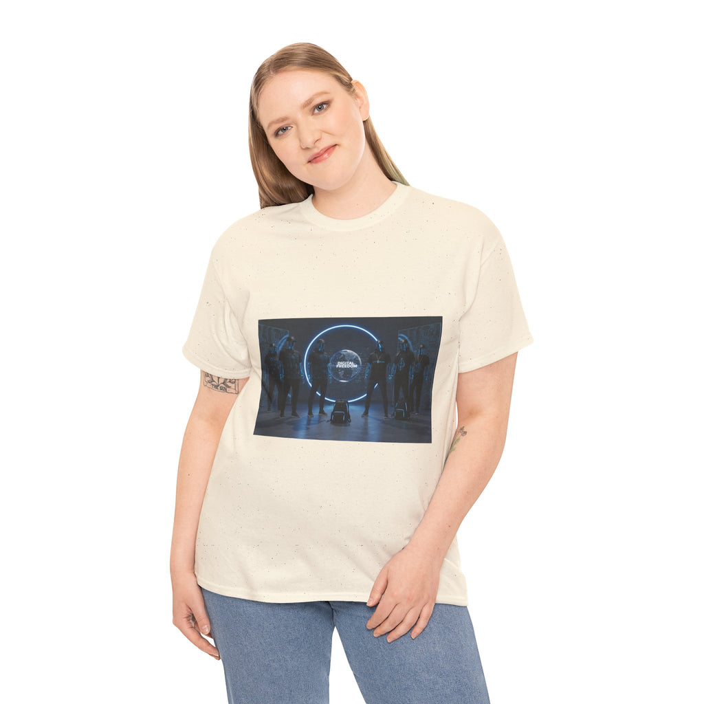 Sci‑Fi Portal Graphic Tee — Futuristic Neon Crew T-Shirt