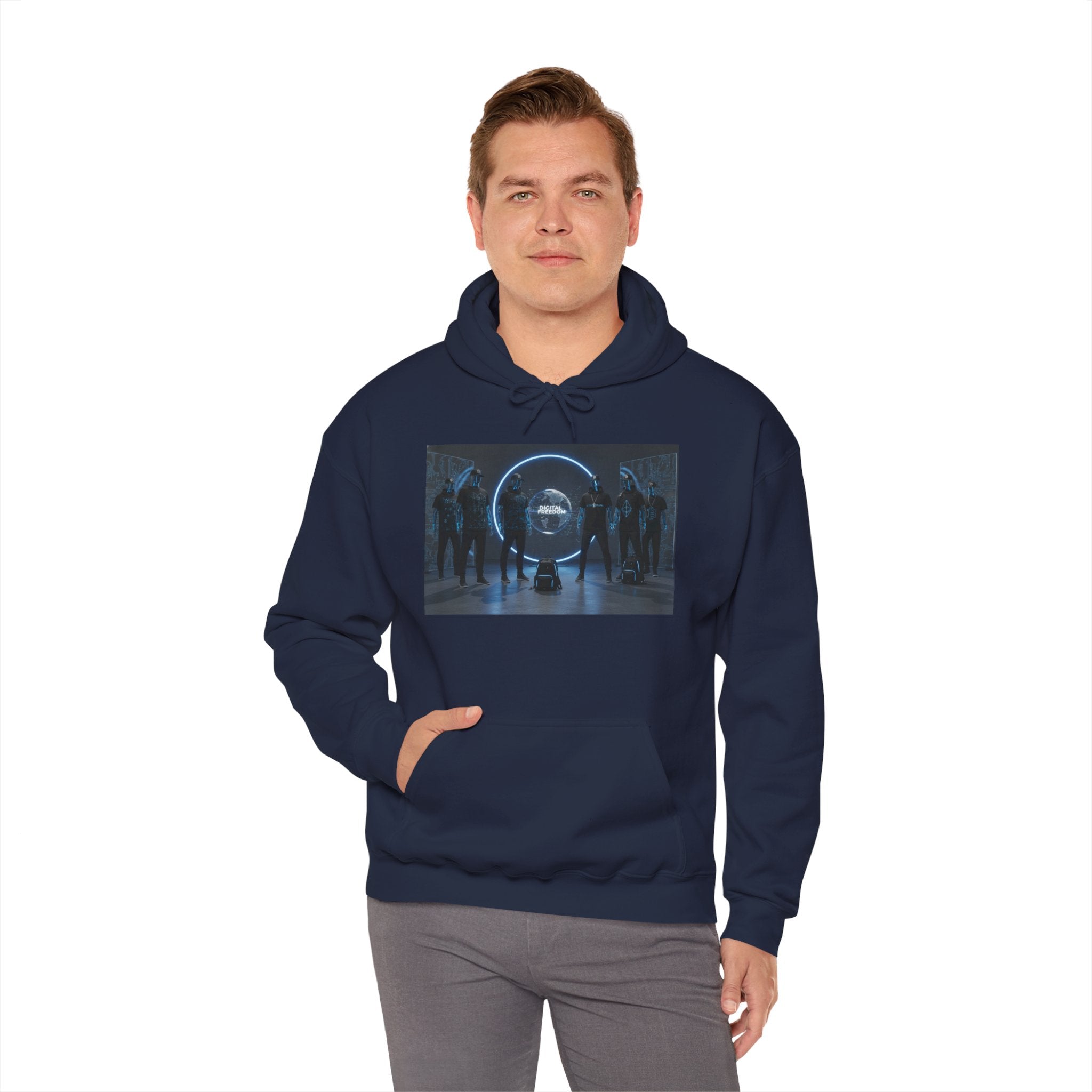 Futuristic Neon Portal Hoodie – Cyberpunk Sci‑Fi Crew Graphic Sweatshirt
