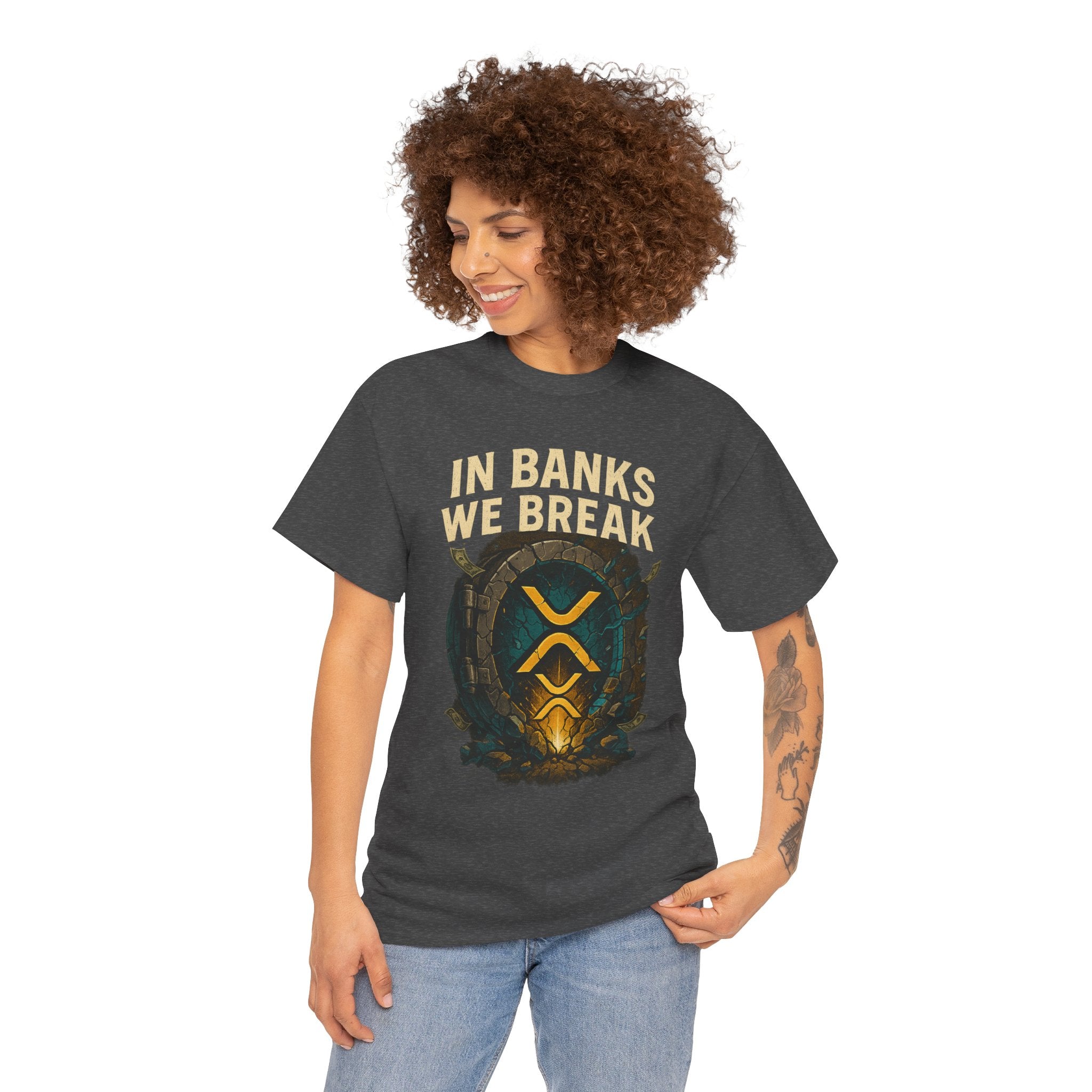 In Banks We Break XRP Crypto Graphic Tee