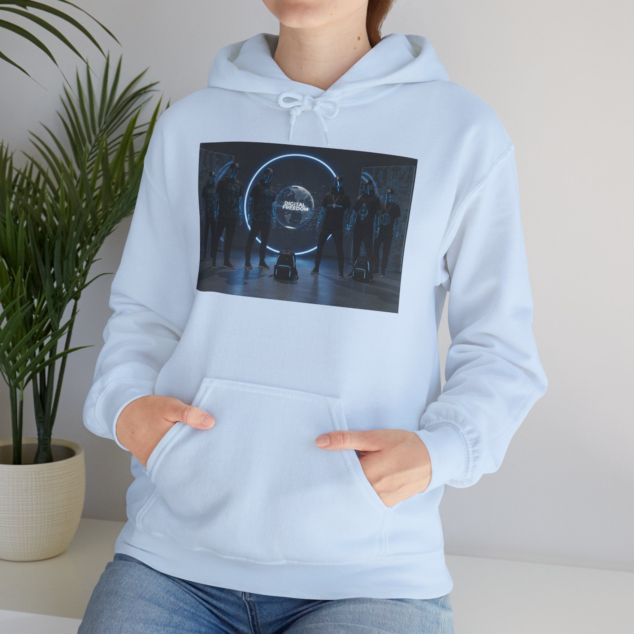 Futuristic Neon Portal Hoodie – Cyberpunk Sci‑Fi Crew Graphic Sweatshirt