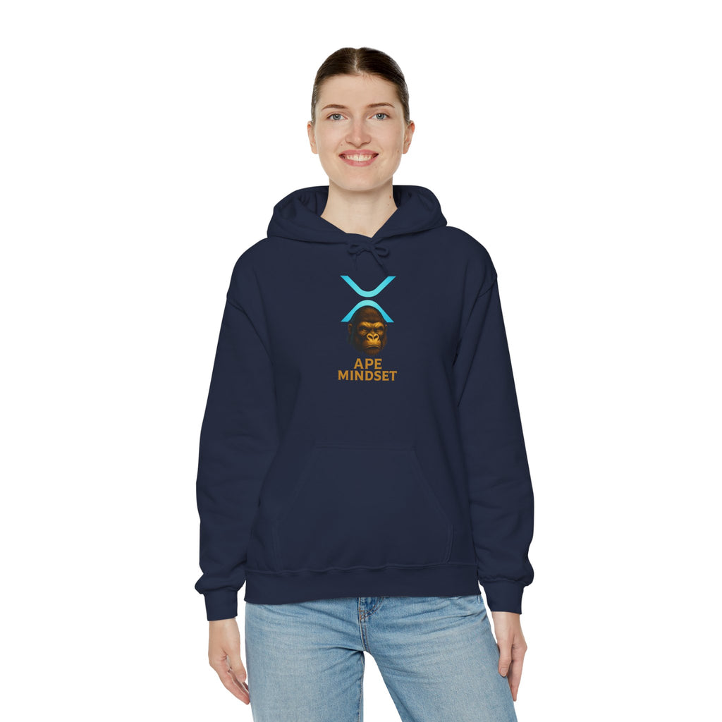 Ape Mindset Hoodie — Crypto XRP Logo Gorillaz Graphic Sweatshirt
