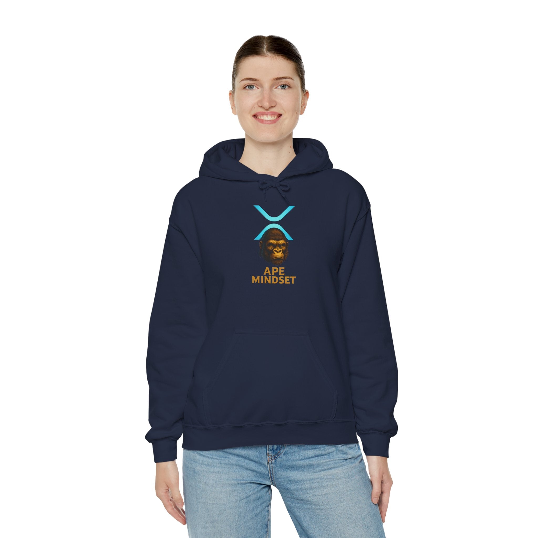 Ape Mindset Hoodie — Crypto XRP Logo Gorillaz Graphic Sweatshirt