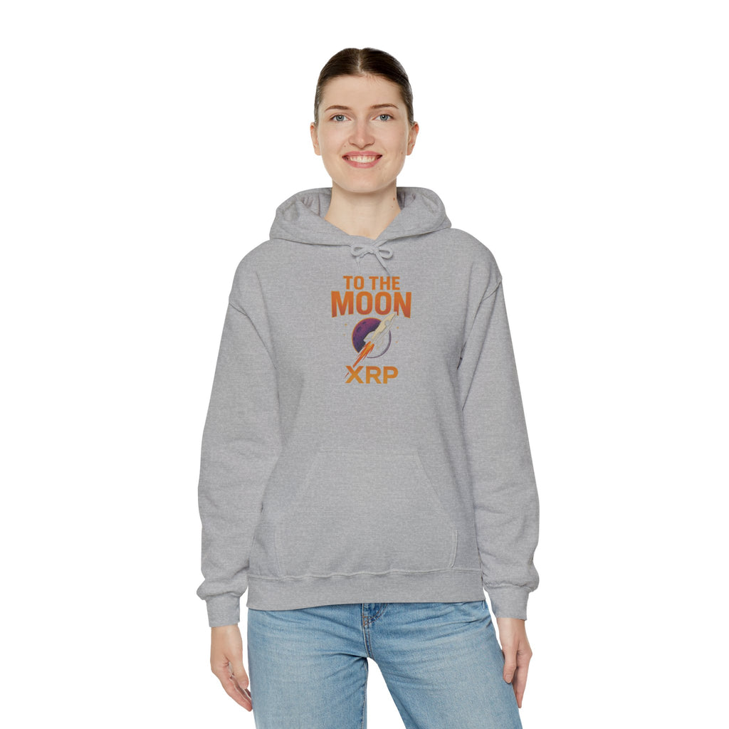 XRP To The Moon Hoodie — Crypto Investor Graphic Sweatshirt
