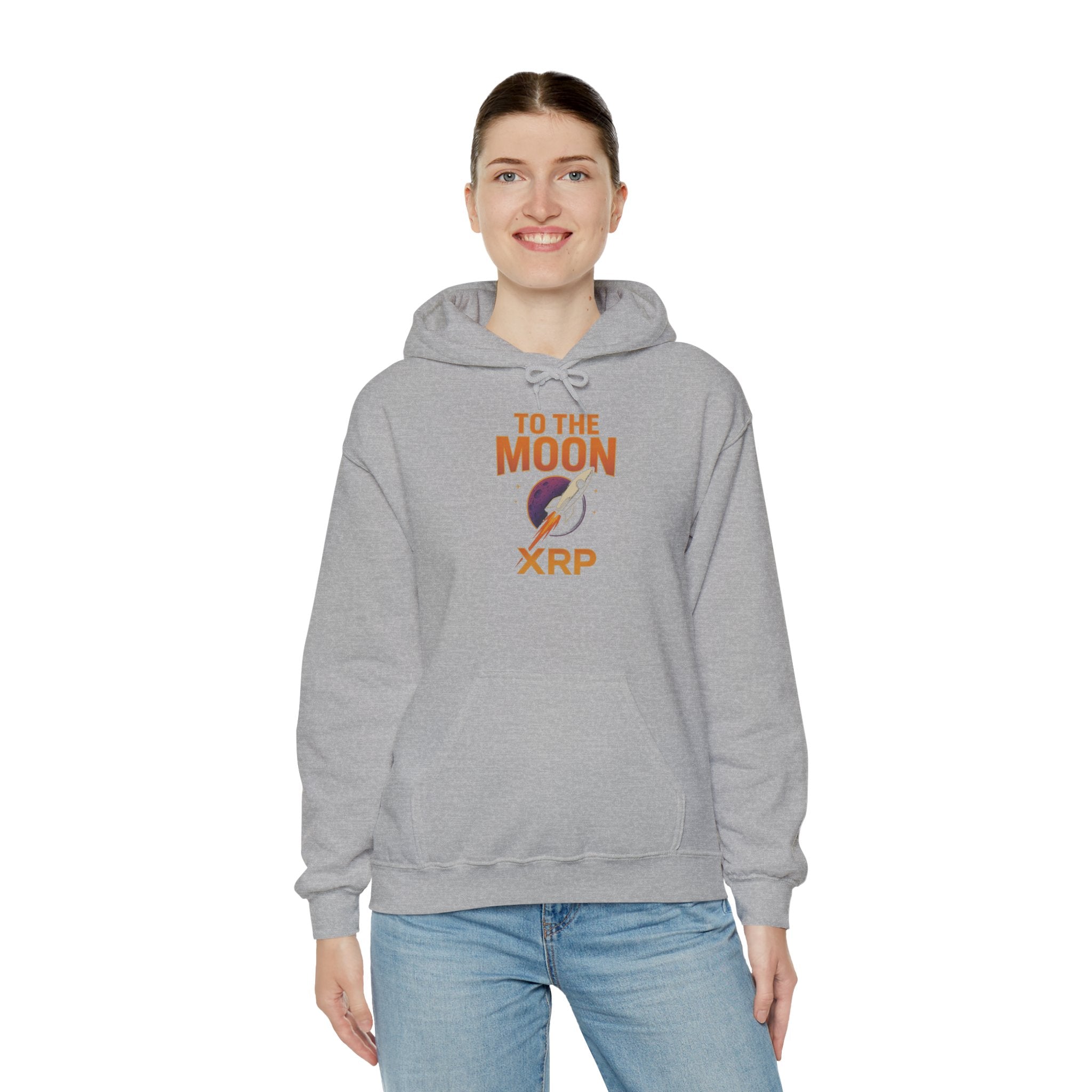 XRP To The Moon Hoodie — Crypto Investor Graphic Sweatshirt