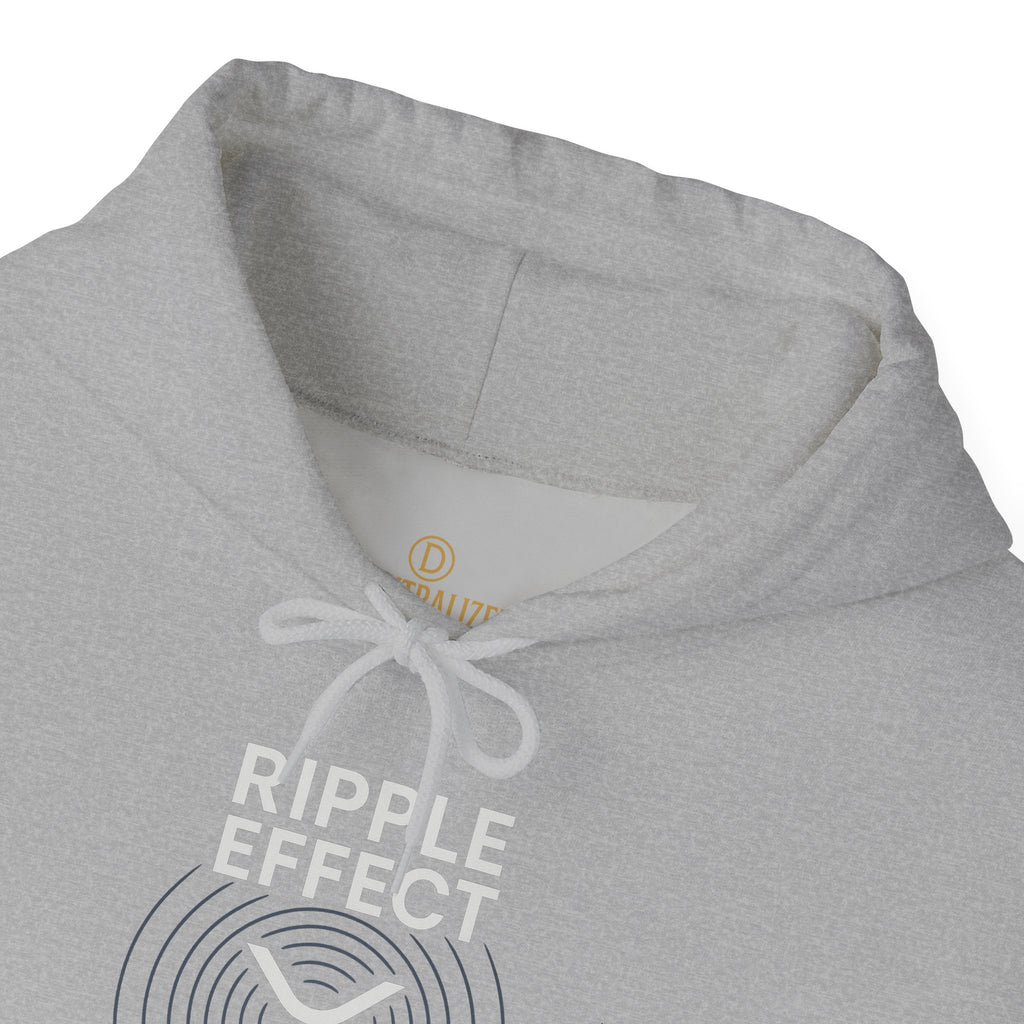Ripple Effect Hoodie — Minimal Concentric Wave Graphic Sweatshirt