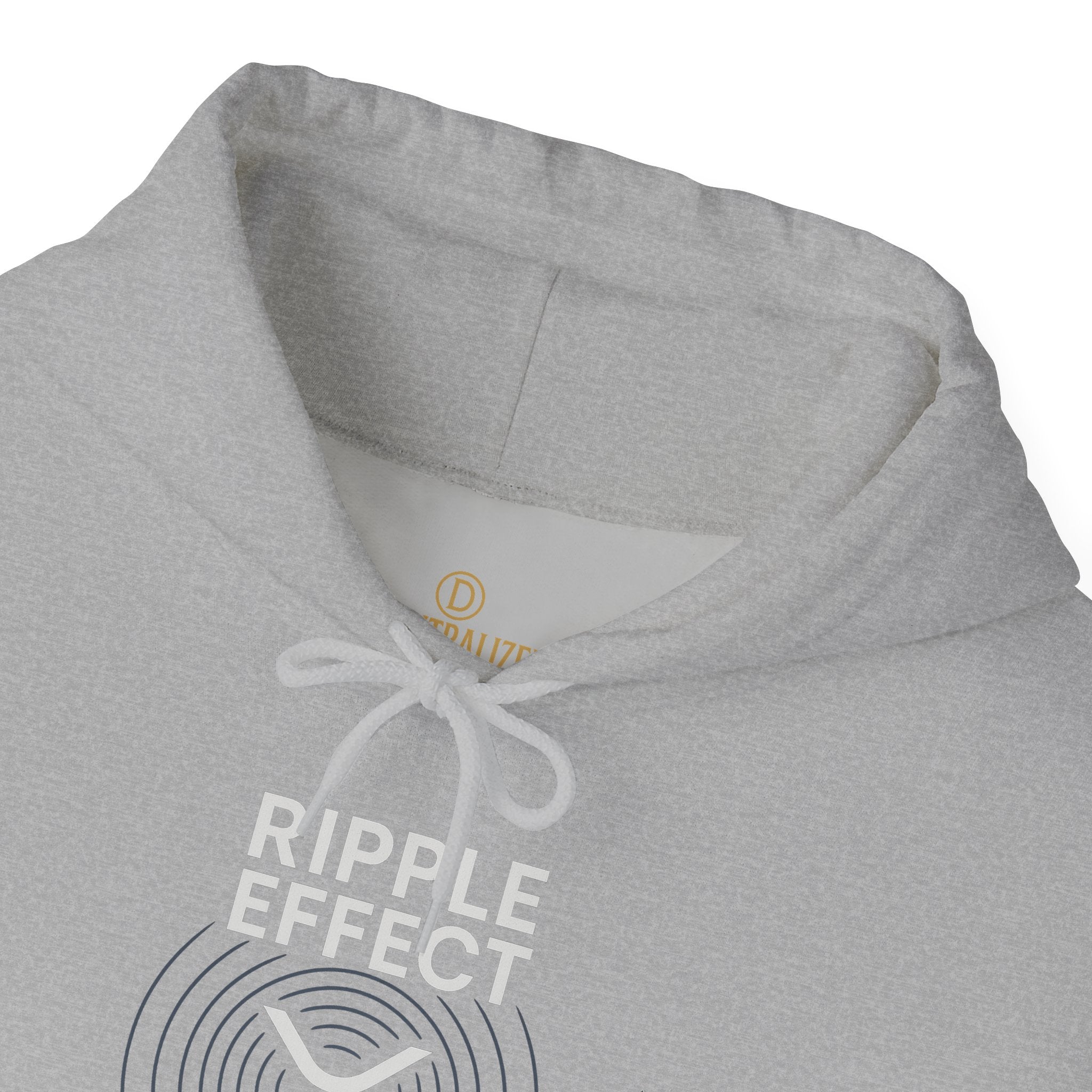 Ripple Effect Hoodie — Minimal Concentric Wave Graphic Sweatshirt