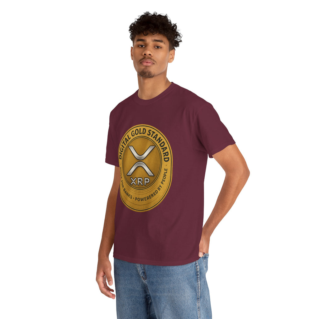 XRP Digital Gold Tee – Cryptocurrency Logo Shirt