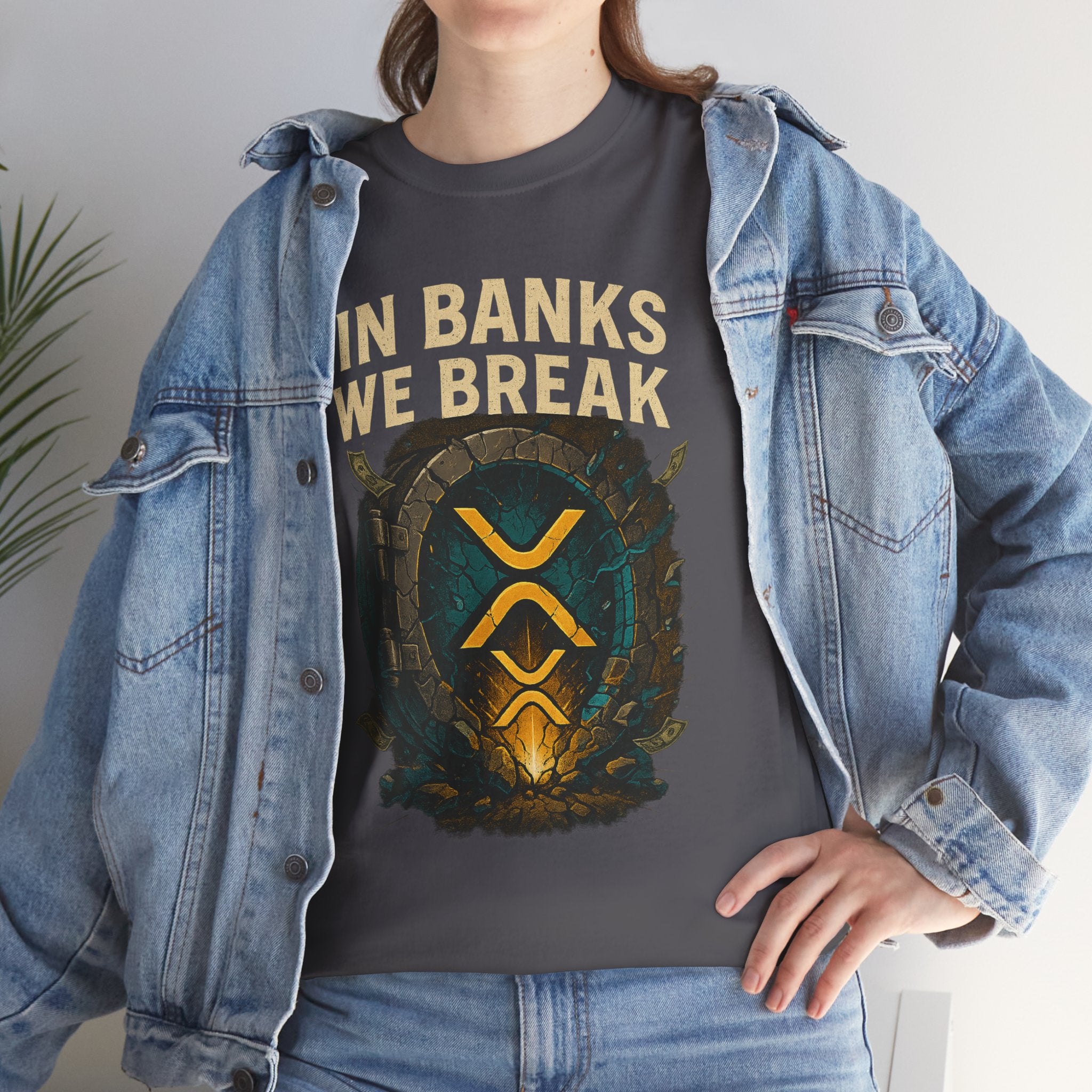 In Banks We Break XRP Crypto Graphic Tee