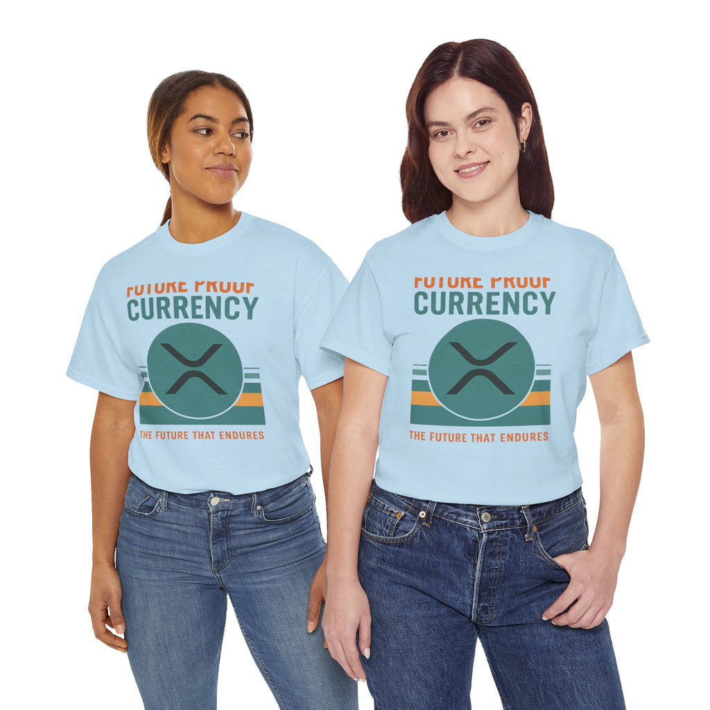 RIPPLE XRP 'Future Proof Currency' Graphic Tee — Crypto Retro Logo Shirt