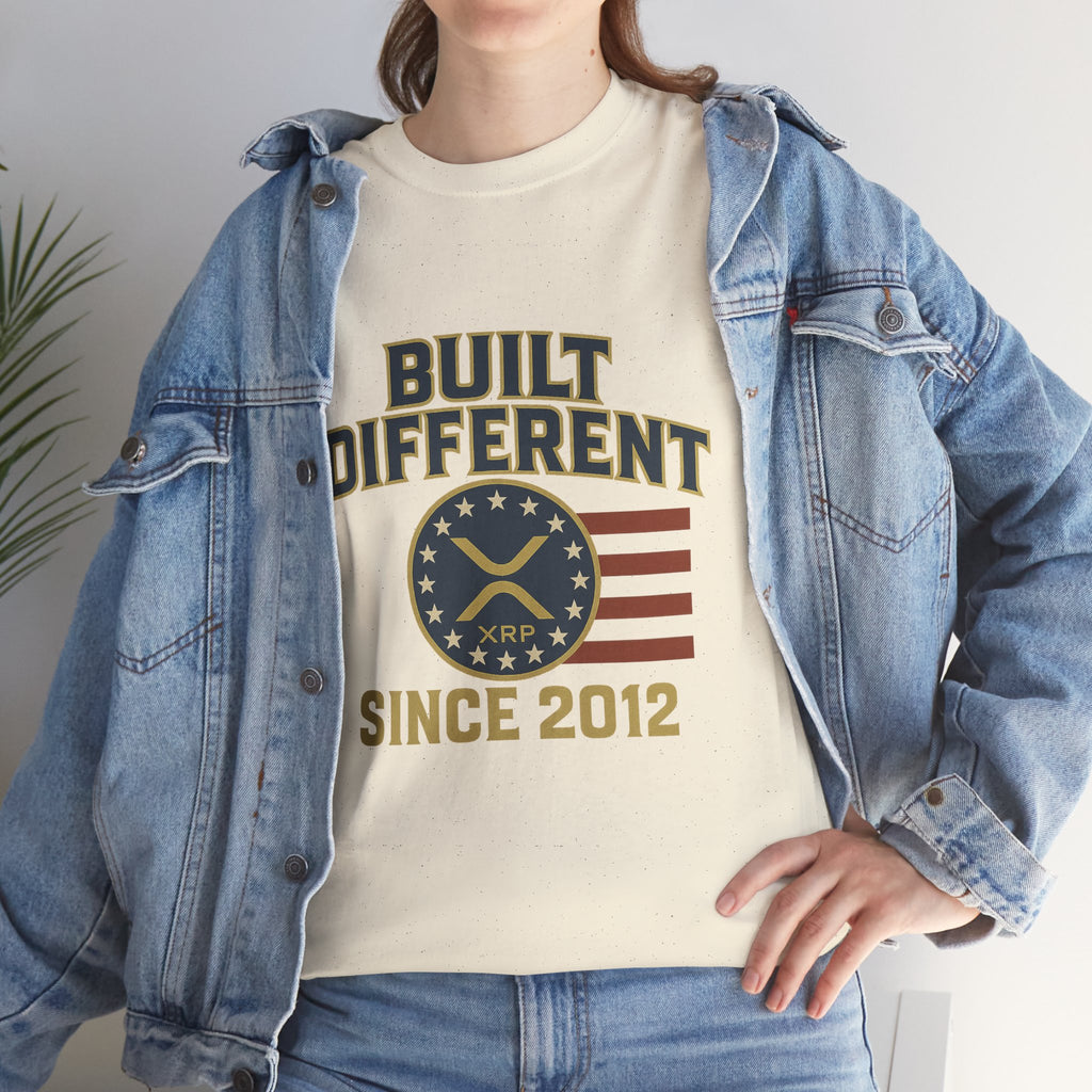 Built Different Since 2012 T-Shirt — American Flag Vintage Crew Tee