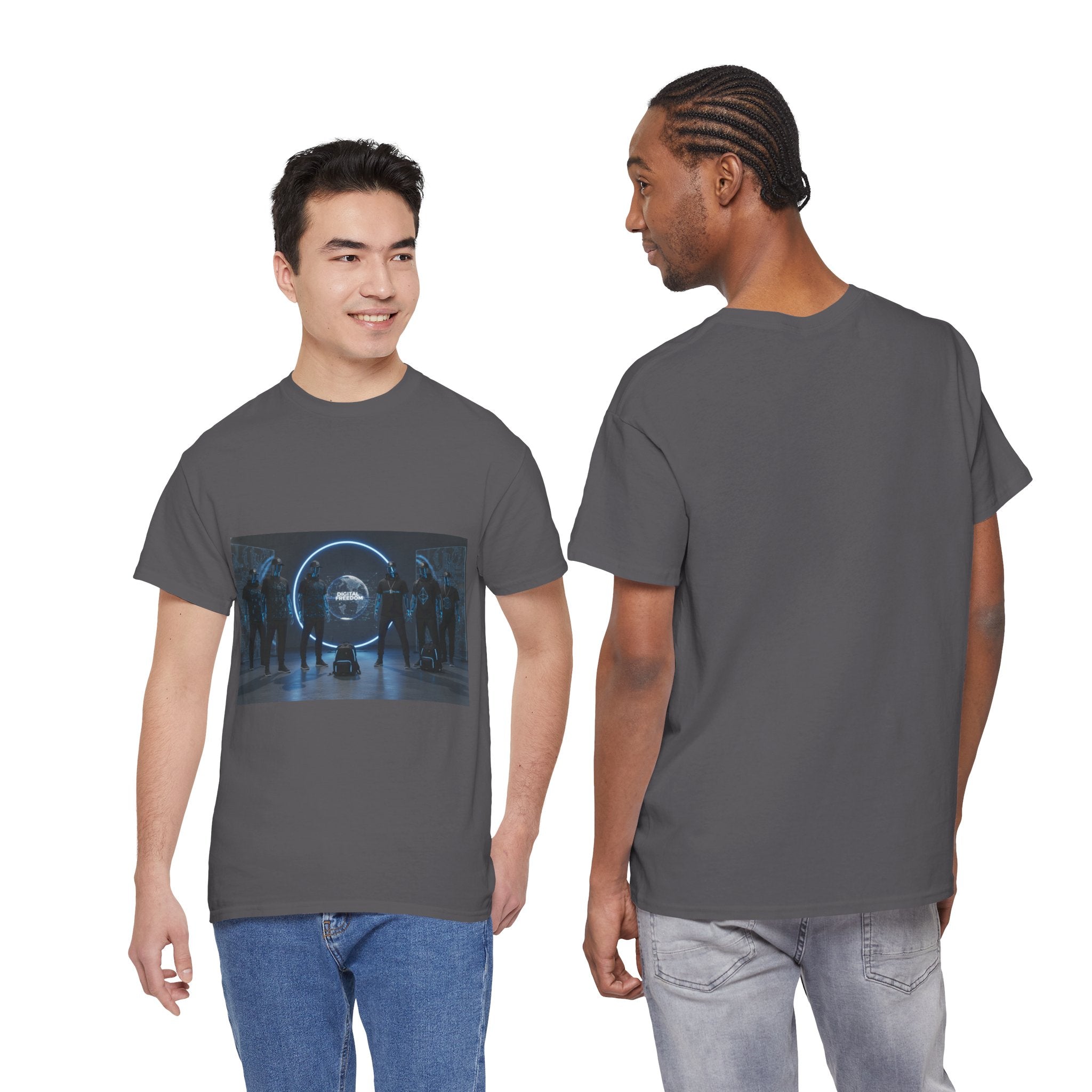 Sci‑Fi Portal Graphic Tee — Futuristic Neon Crew T-Shirt