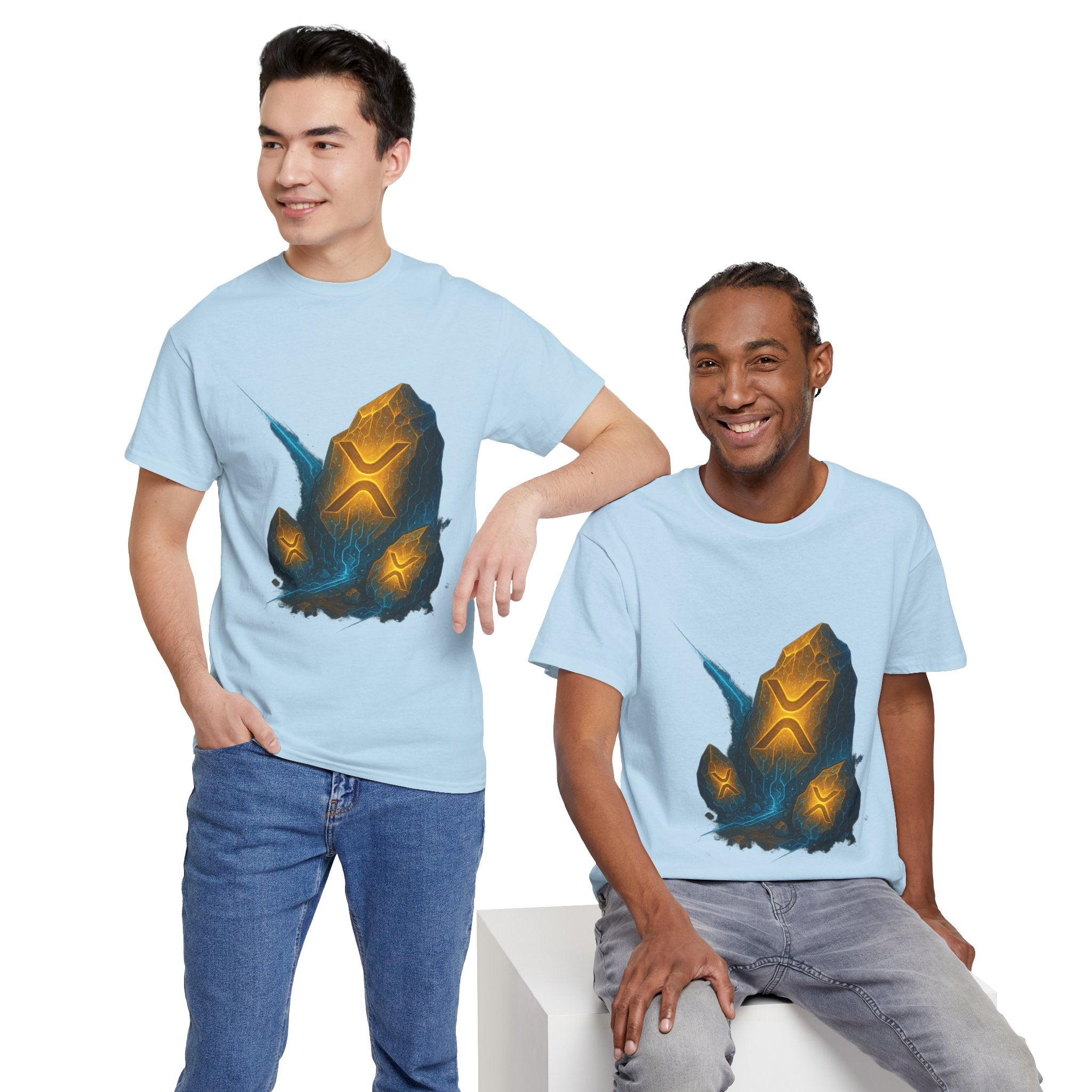 Rune Stone Graphic Tee — Glowing Mystic Rock T-Shirt