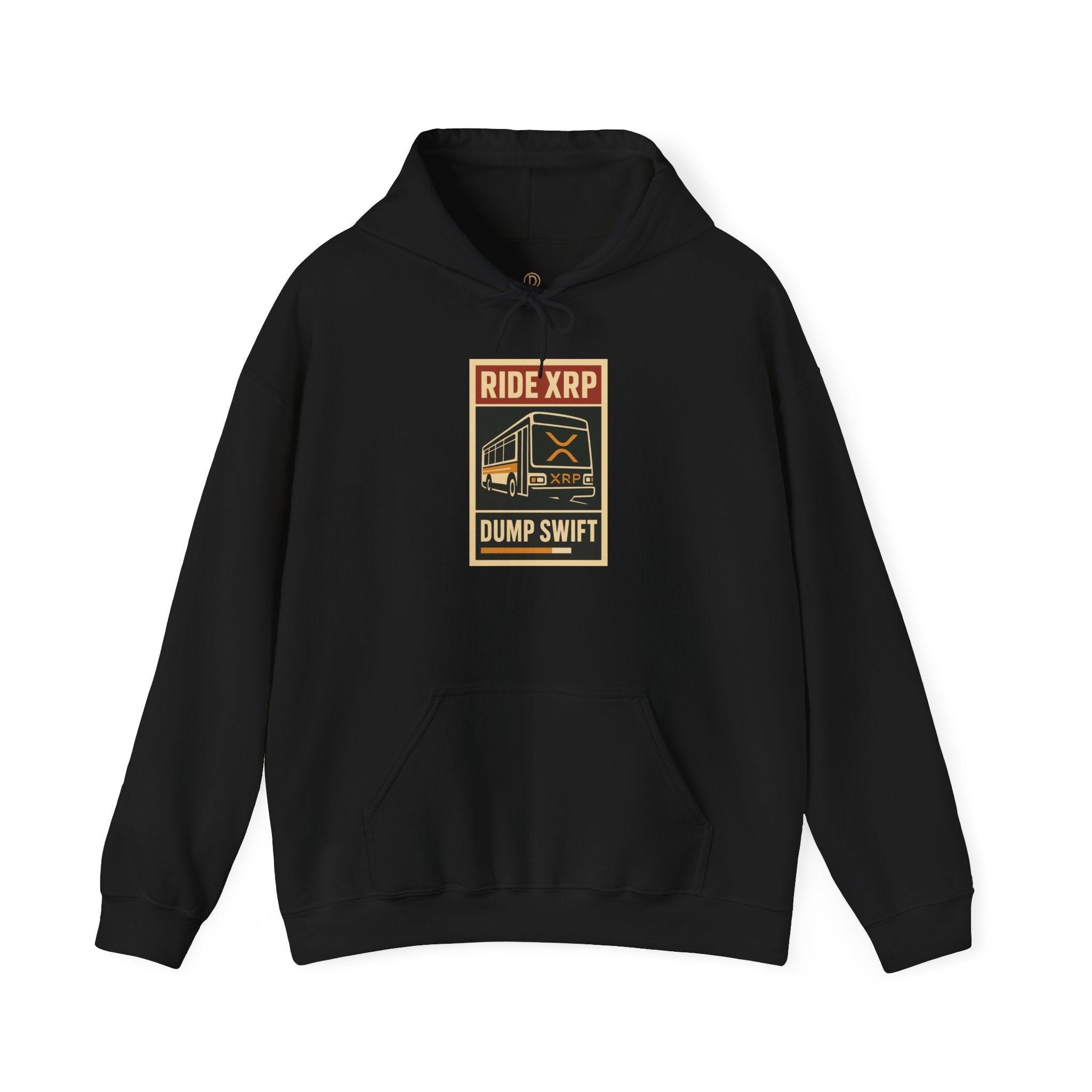 XRP Crypto Hoodie — "Ride XRP, Dump Swift" Retro Badge